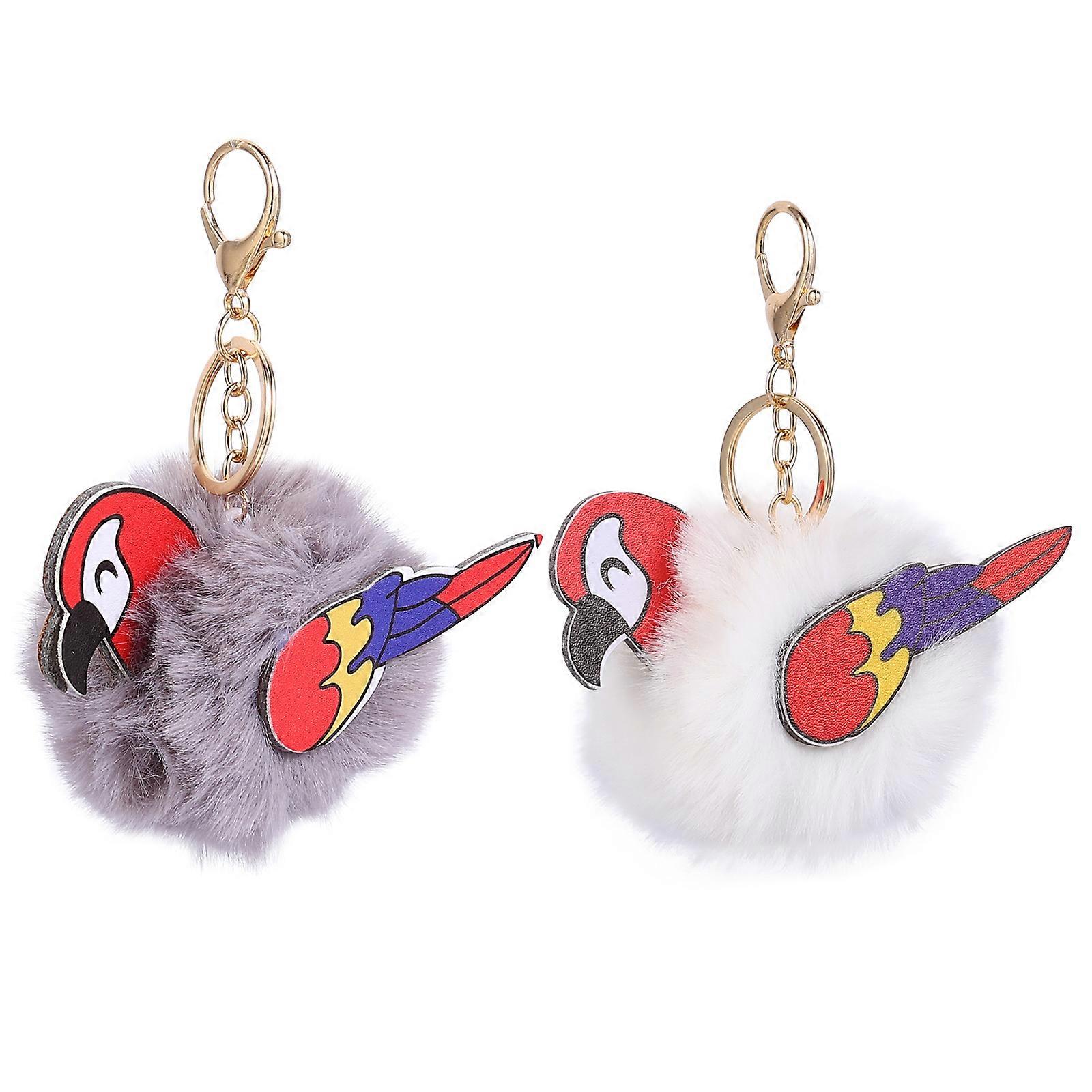 Parrot Keychain with Ball Cute Bag Pendant for Car Keys Ideal for Birthdays & Holidays