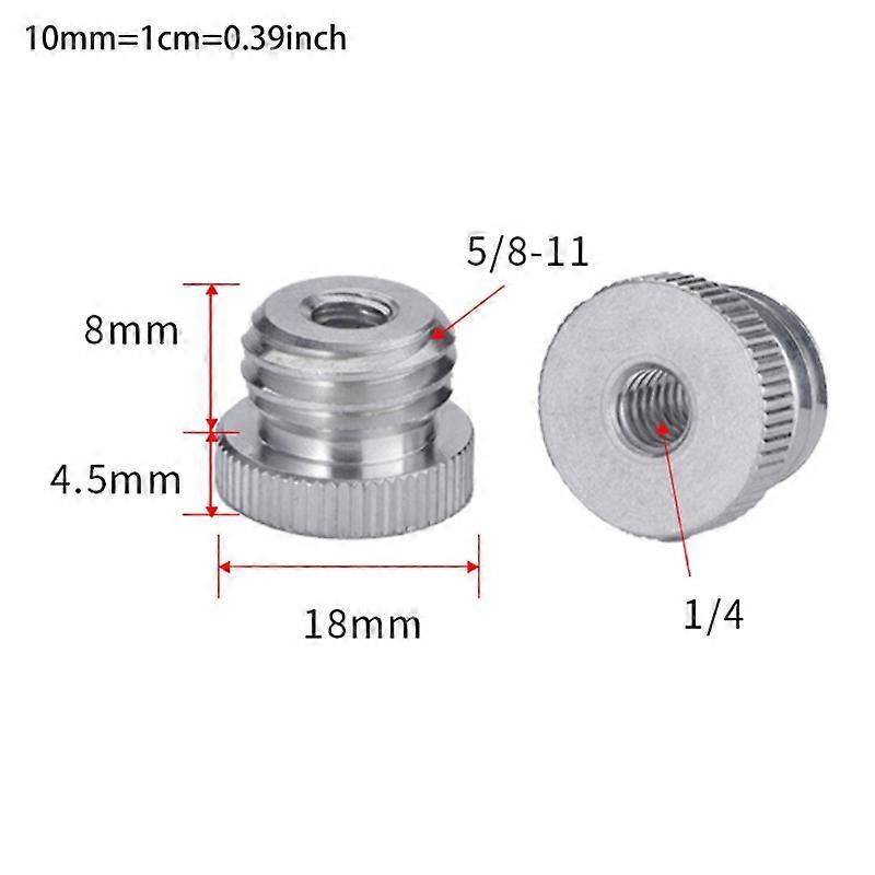 M89B Threaded Adapter Microphone Stand 5/8" Male to 1/4" Female Camera Screen 5/8 to 1/4 Tripod Adapter