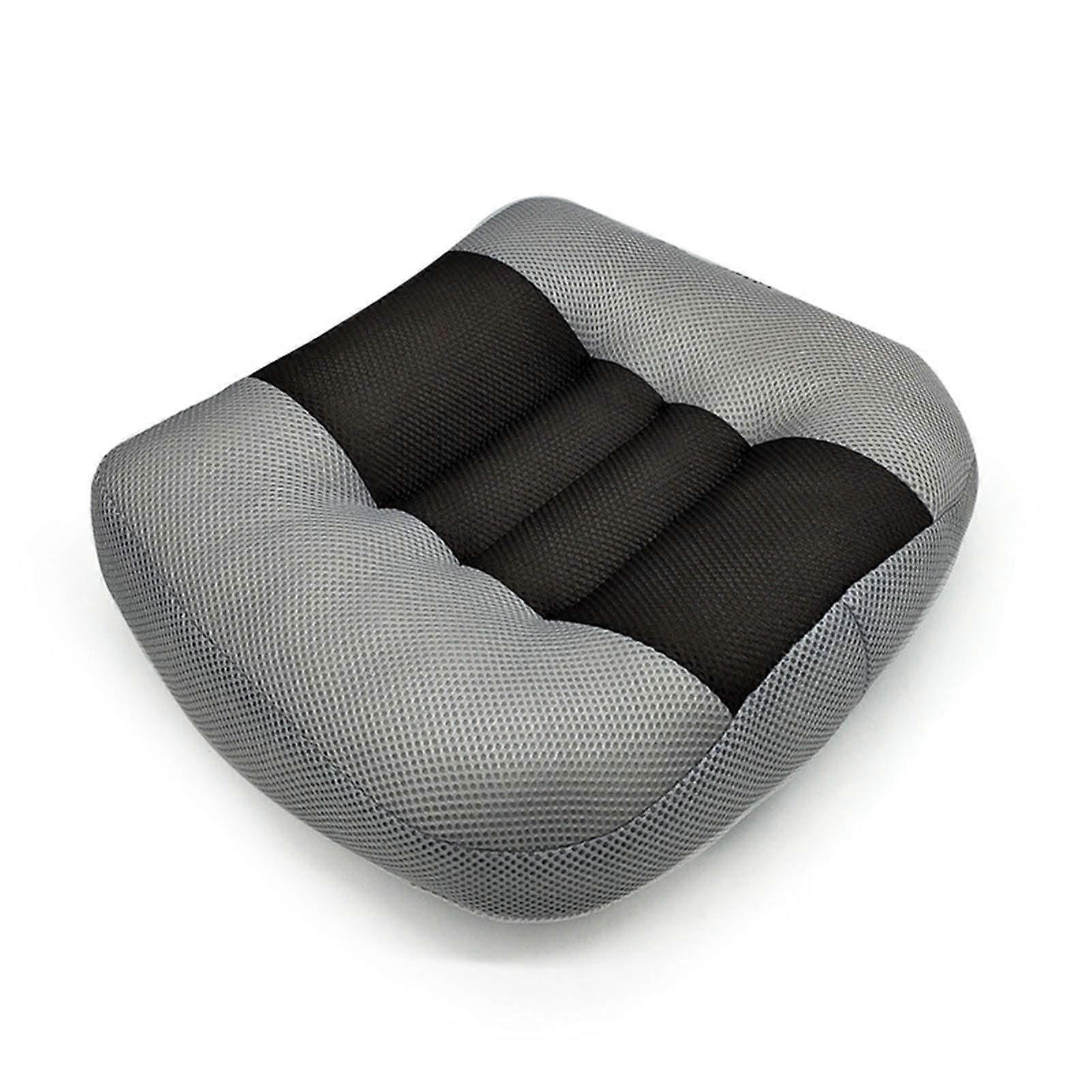 Car Seat 1-Piece High-Back Pad, PP Cushion, Inflatable 40x40x12 cm, Travel Pad, Breathable Memory Foam, Grey for Kids