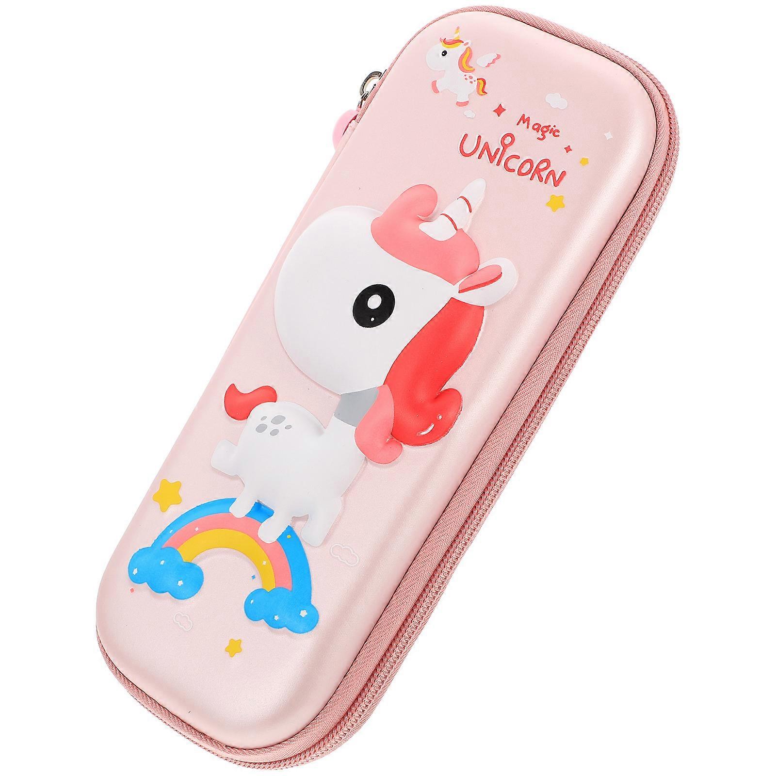 Portable Cartoon Pencil Case For Pupil Ideal For Outdoor Sketching With Rectangular Shape 1Pcs