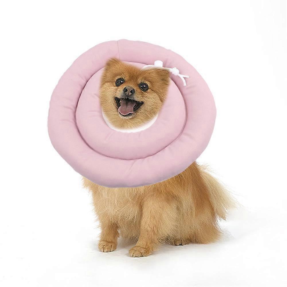 Adjustable Dog Cone, Soft Dog Cone Alternative After Surgery, Protective Recovery Collar, Waterproof Dog Collar in Rose.