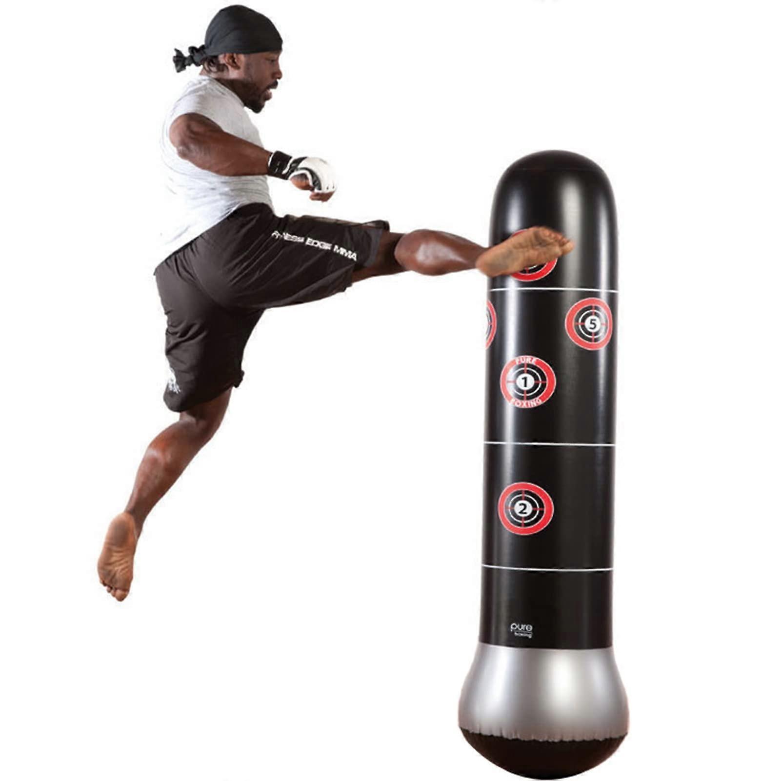 63Inch Inflatable Punching Bag, Exercise Target Column, Freestanding Punching Bag