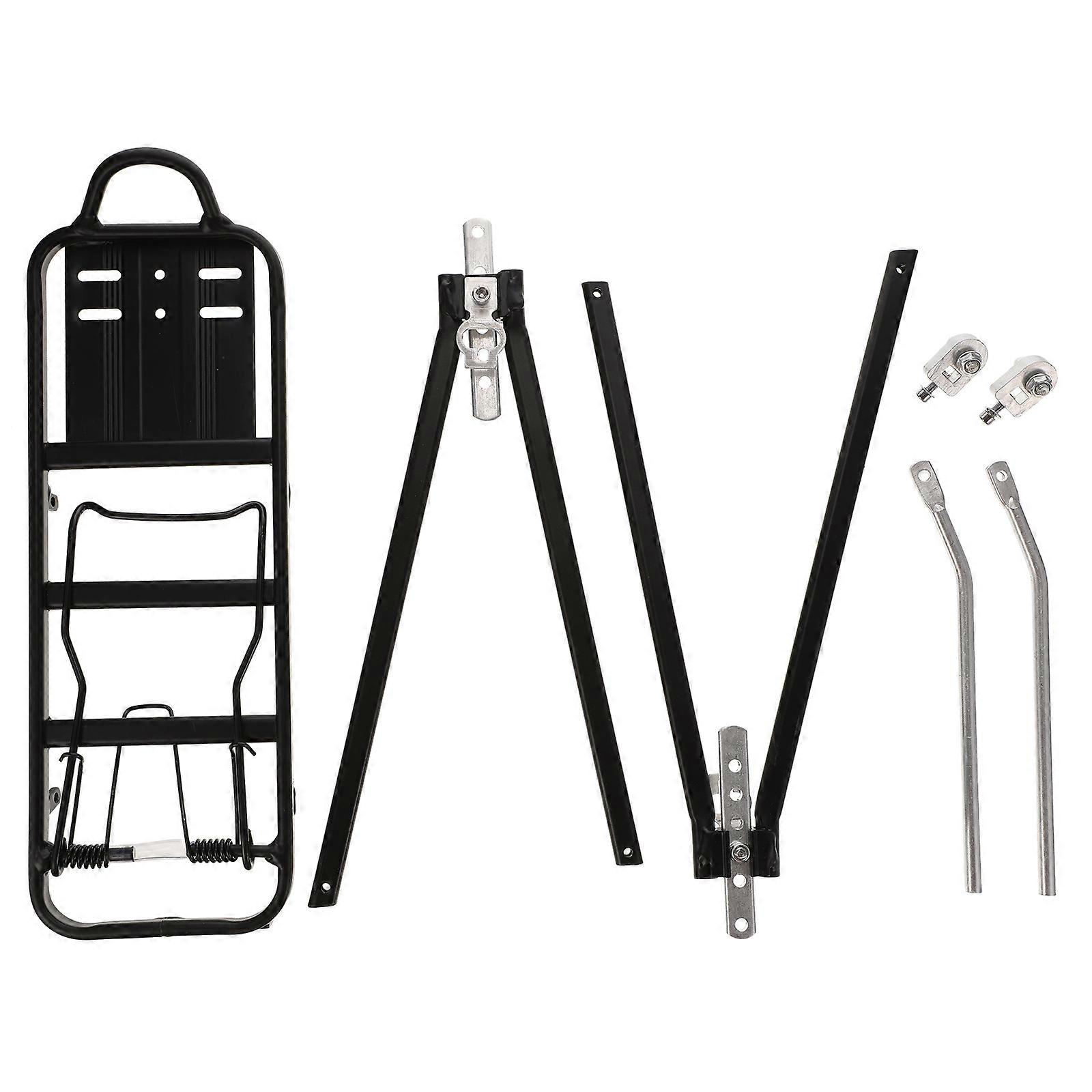 Cycling Rear Rack Luggage Holder Perfect For Outdoor Activities 15.52X14.74X5.11in Sturdy Design Aluminium Alloy 1 Set