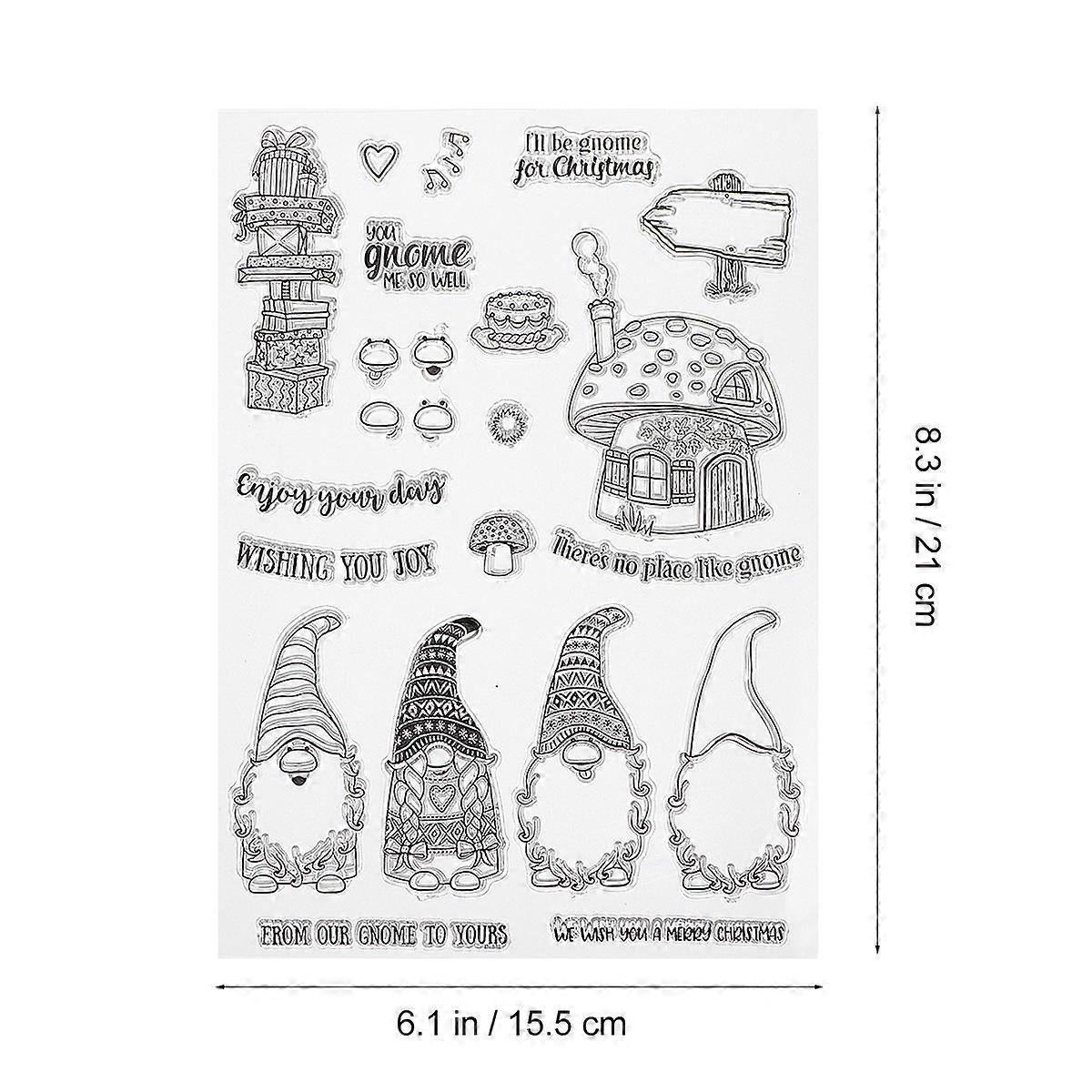 Christmas Clear Stamp Seal for DIY Use 1Set Delicate Stamp with Die