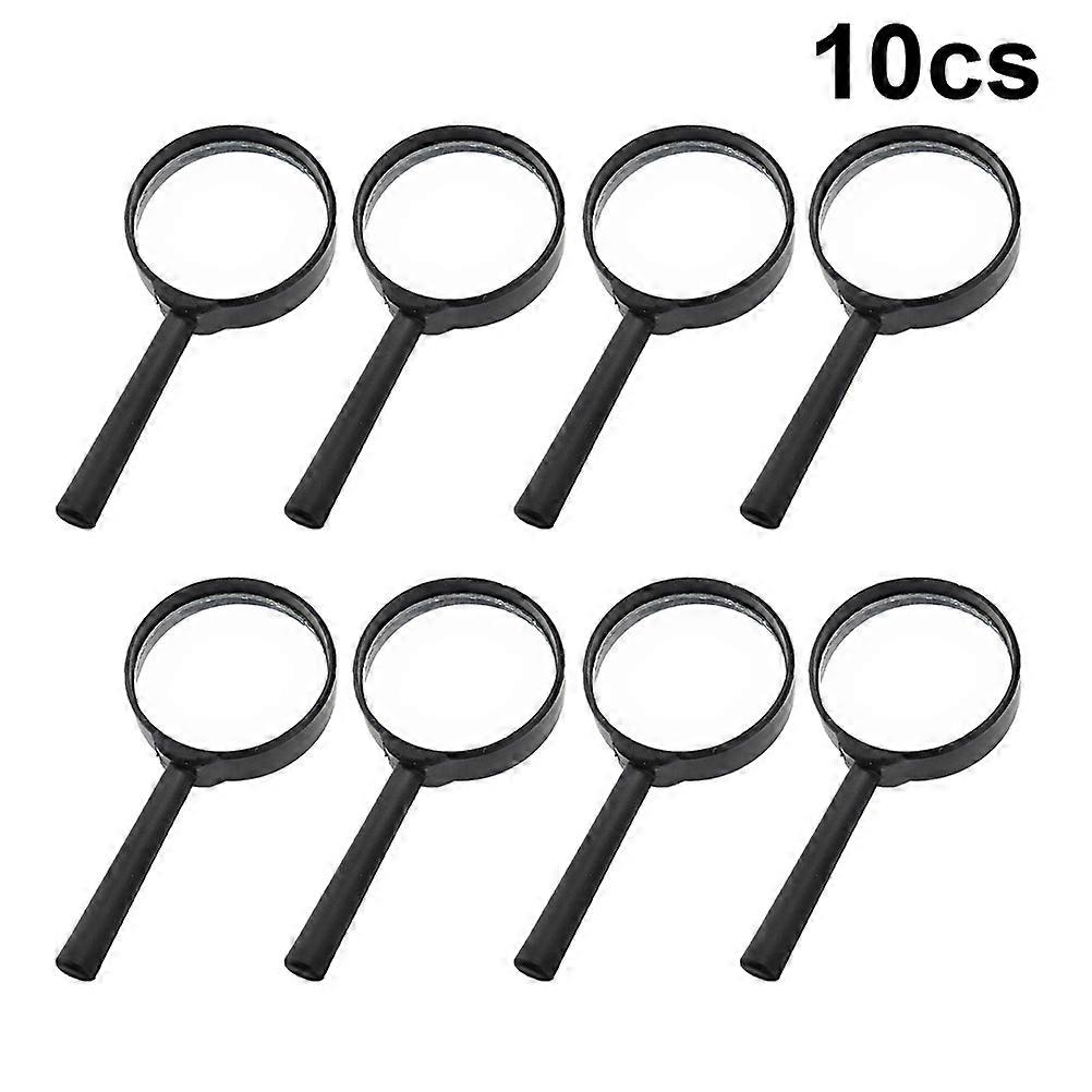 10Pcs Portable Magnifier Educational Equipment For Children Students Classic Style Ideal For Classroom Study