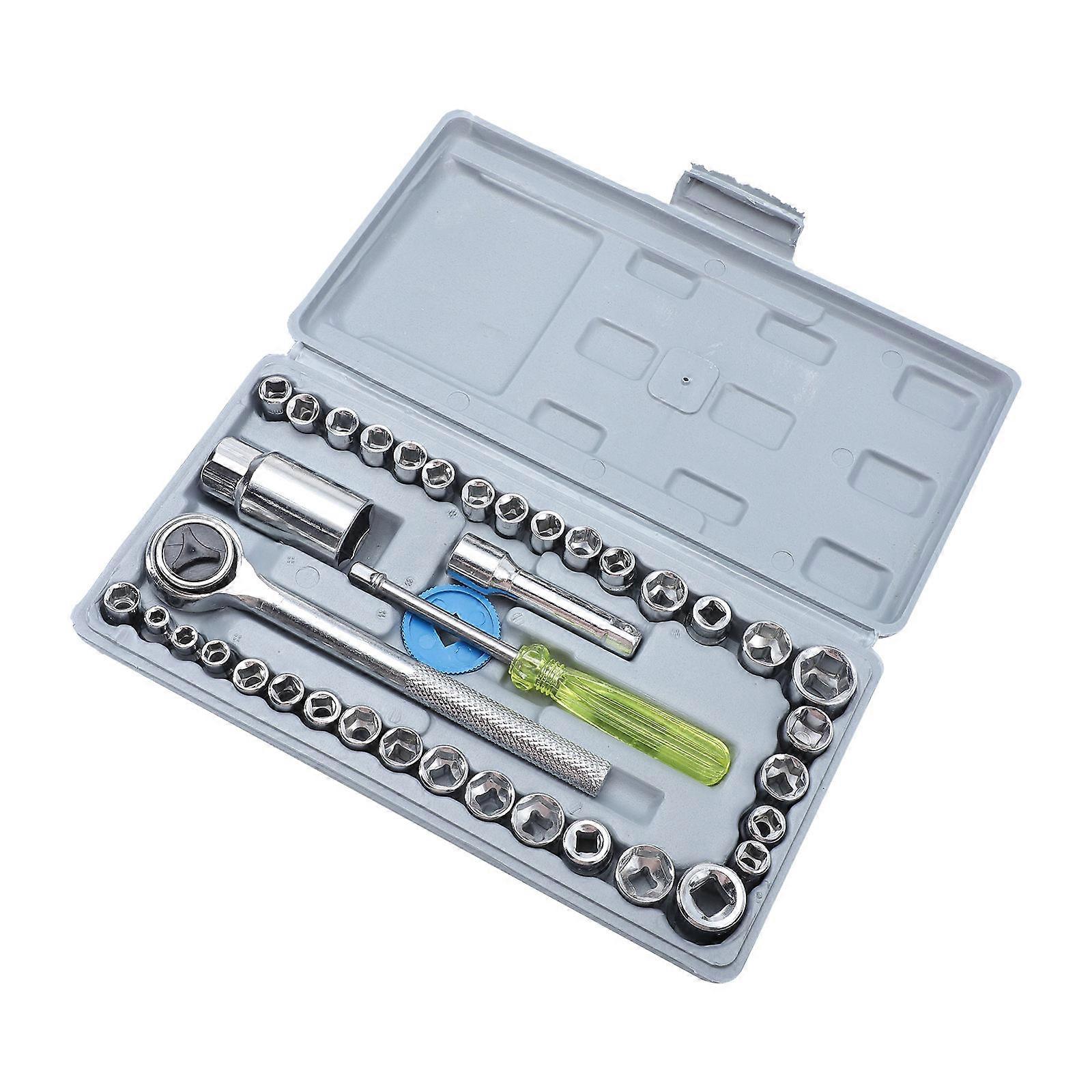 Ratchet Wrench with Replaceable Sleeves – Steel Socket Repair and Maintenance Tool for Car Disassembly and Mechanical Work