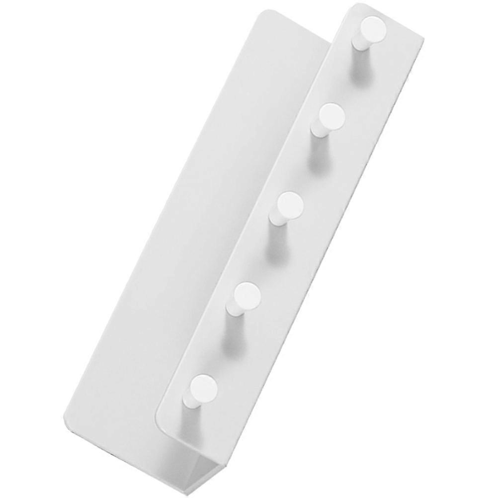 Rectangular Key Hanger Wall Decorative Key Organizer Tray For Entryway Modern Home Decor White 1Set