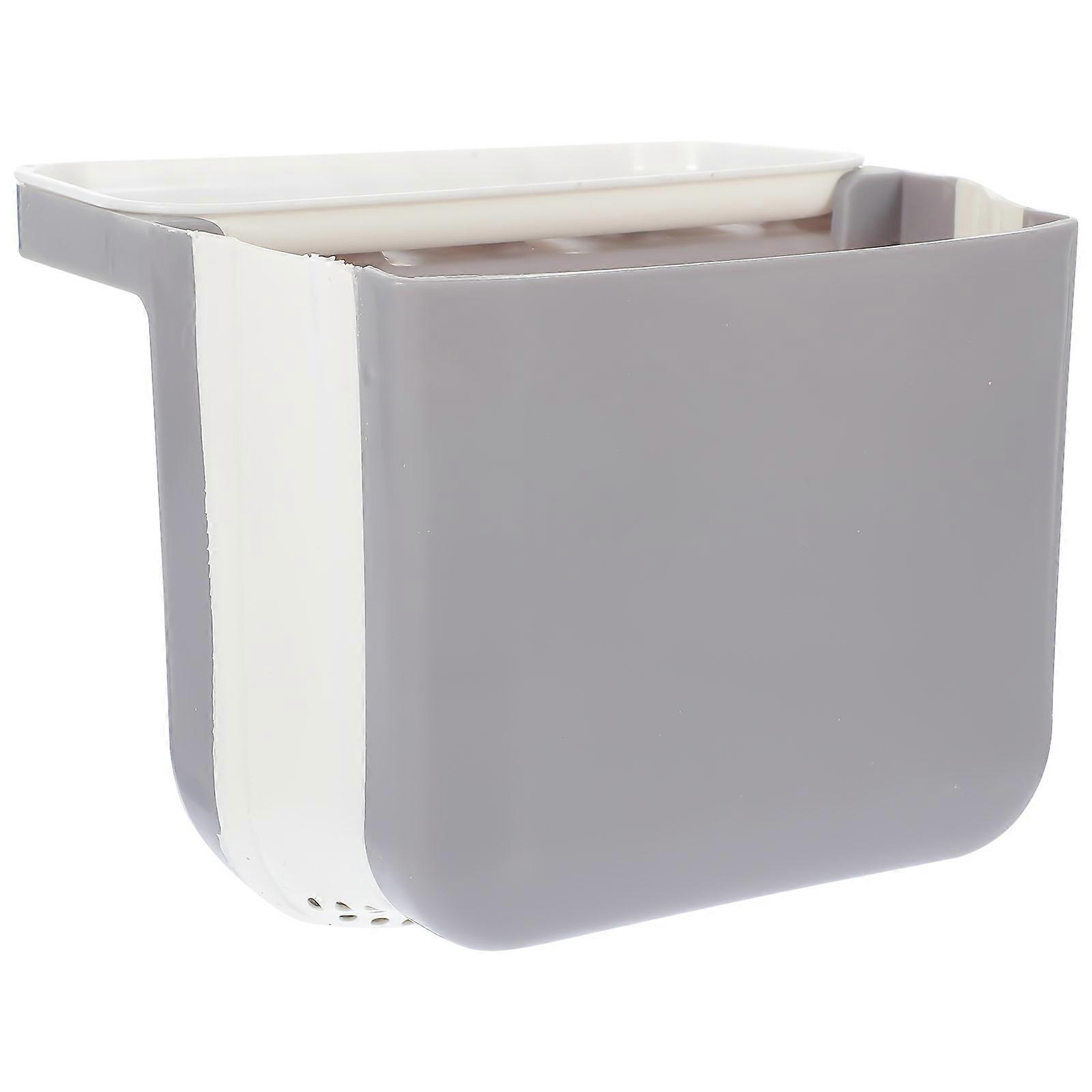 Rectangular Kitchen Organization Waste Bin Draining Basket For Housewives 1Set Grey Color