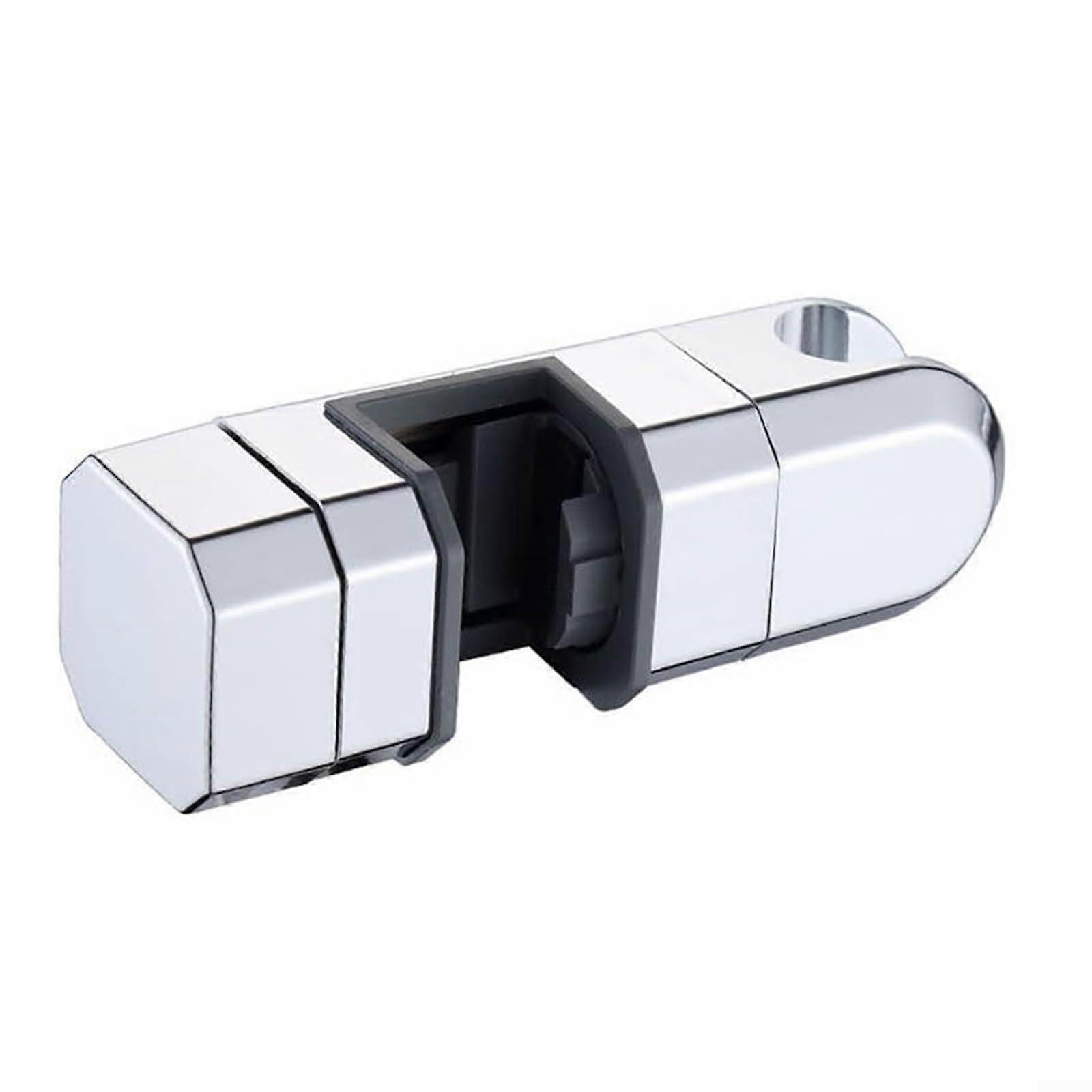 Adjustable Shower Bracket 15mm-30mm Compatible Shower Rail Slide Bar Clamp Holder Replacement Silver