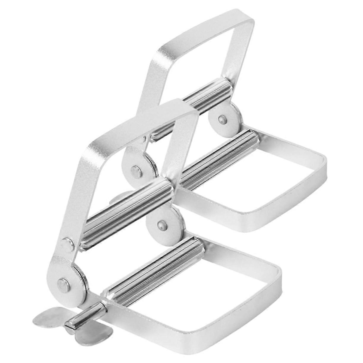 Toothpaste Press Dispenser Tool Pack of 2 Aluminium Keys for Squeezing Tubes Silver Iron Facial Cleansing Cream Press