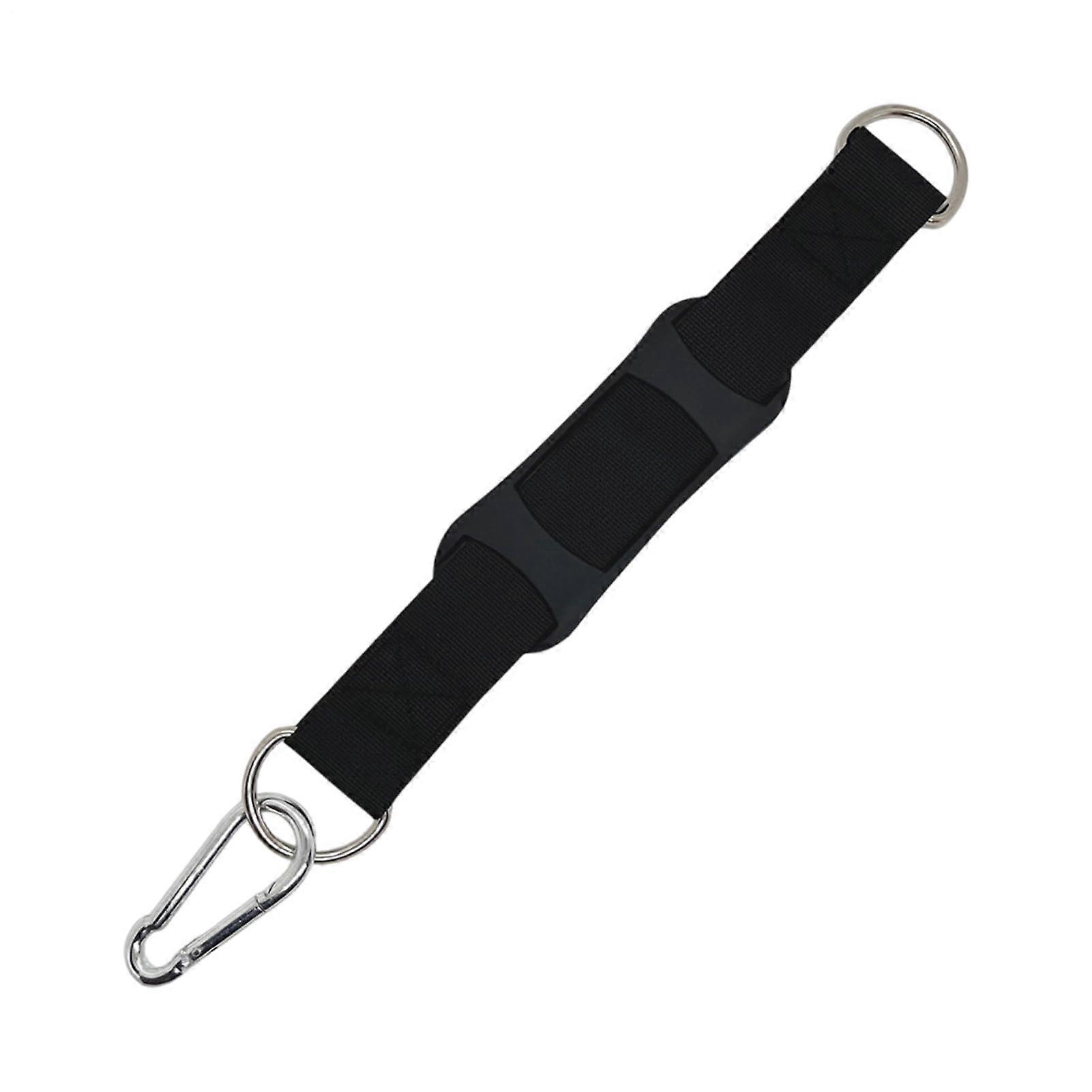 Boxing Bag Hanger & Tree Swing Strap – Nylon & Metal, 227 kg Capacity, Anti-Slip Pad, Quiet Design, Black