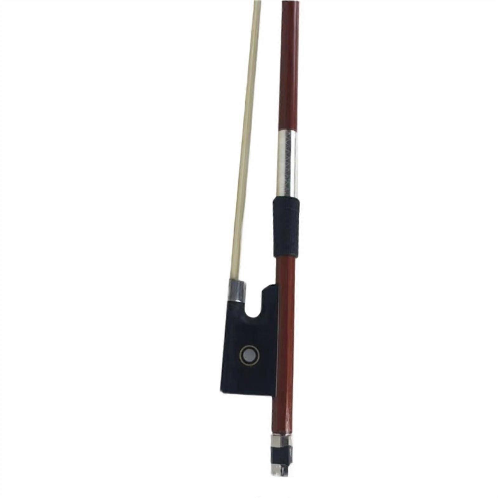 Replacement bow for violin, ebony violin bow, round bow, practice sandalwood violin bow 1/84/4 (Color: 4/4)