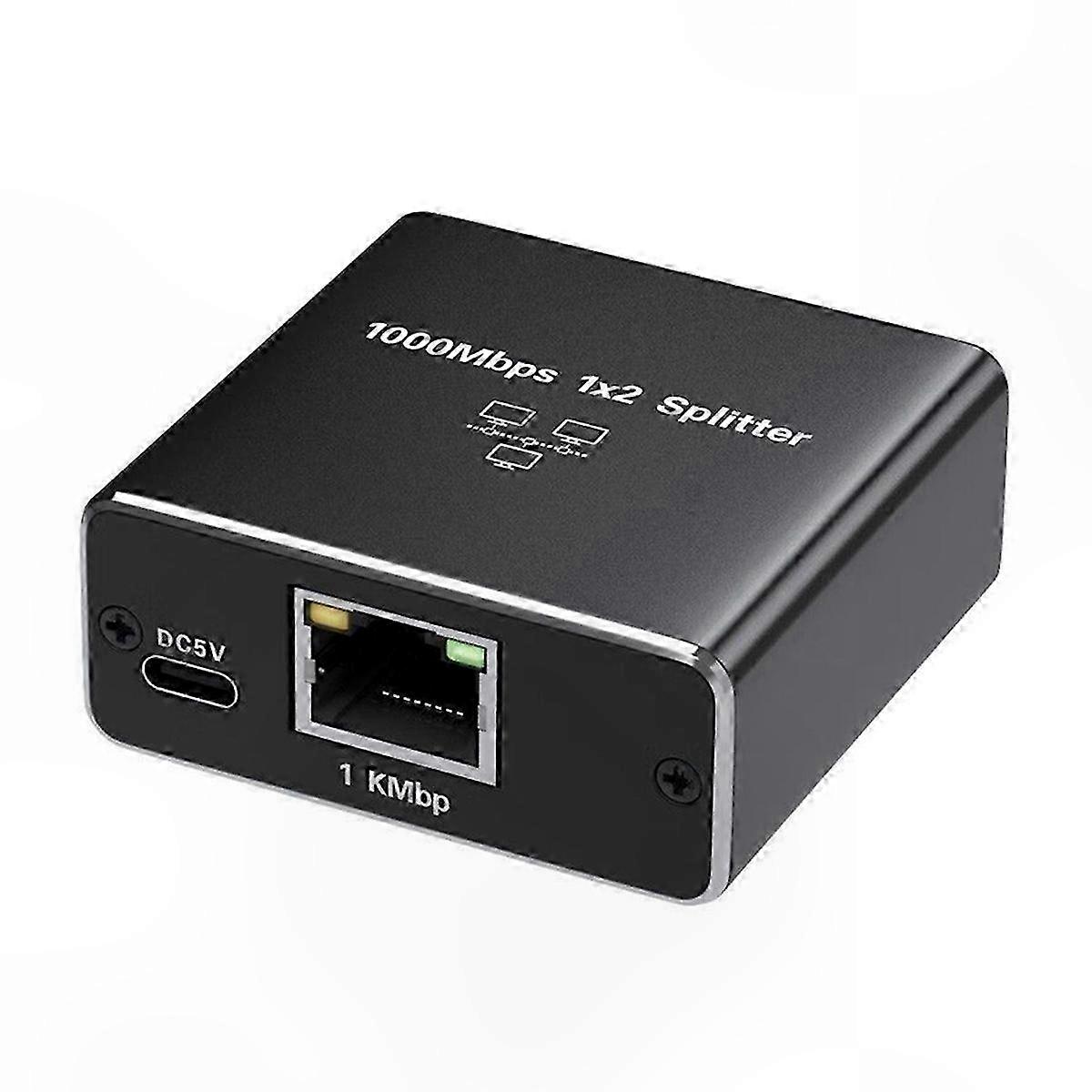 2-Port-Gigabit-Ethernet-Adapter 1000 Mbit/s RJ45-Netzwerksplitter Cat5-Erweiterungsstecker für High-Speed-Netzwerke
