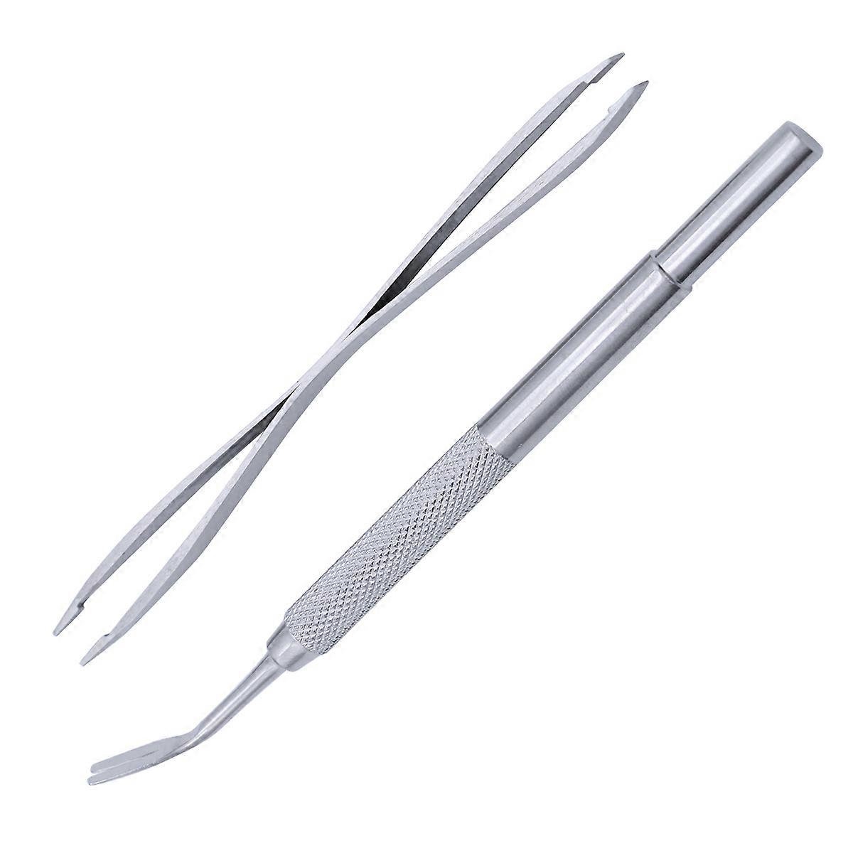 Stainless Steel And Remover Tool Set For Pets In Silver With Portable Feature 2Pcs Available