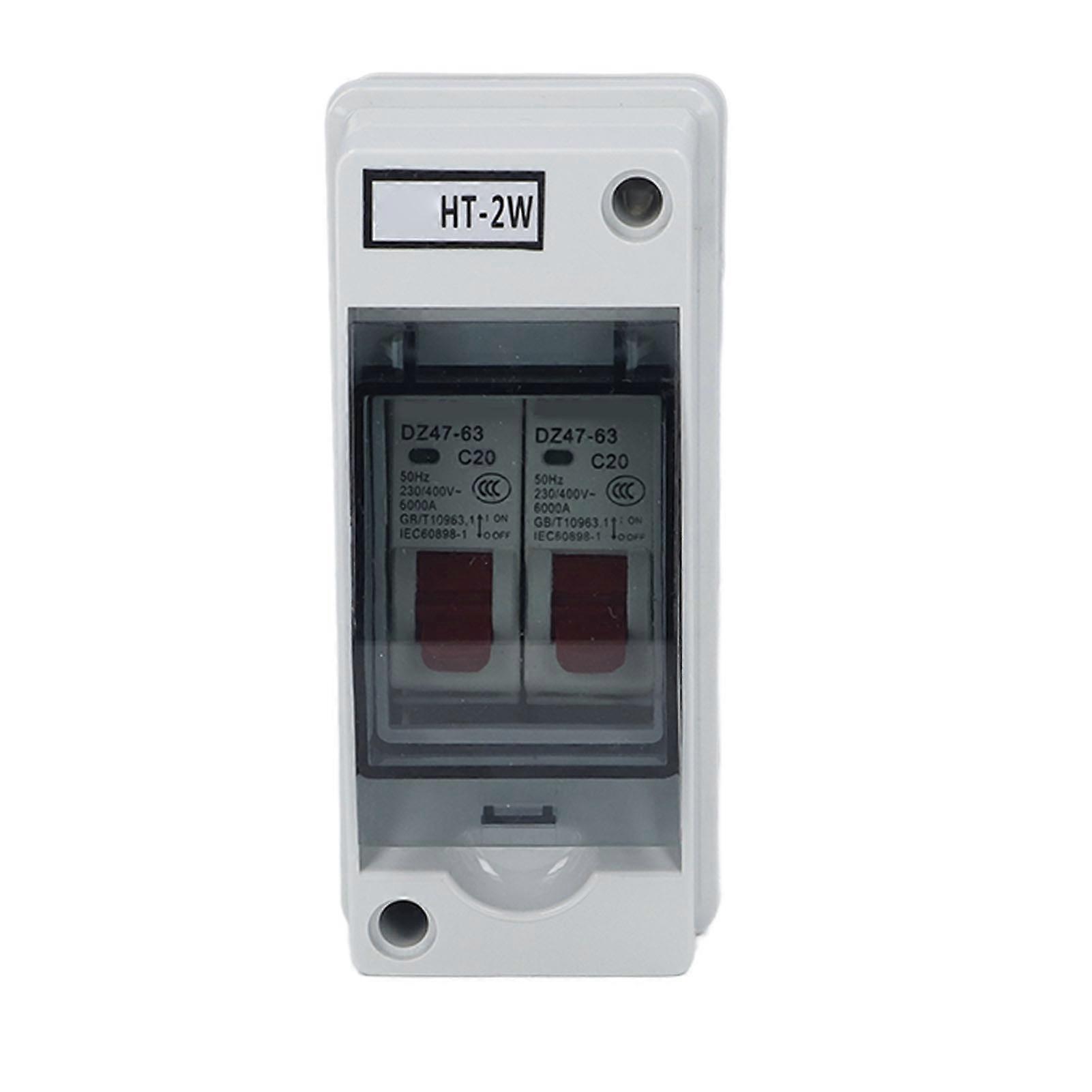 SG Outdoor Rainproof Distribution Box Power Circuit Breaker MCB C Type 2 Way AC 230V 400V