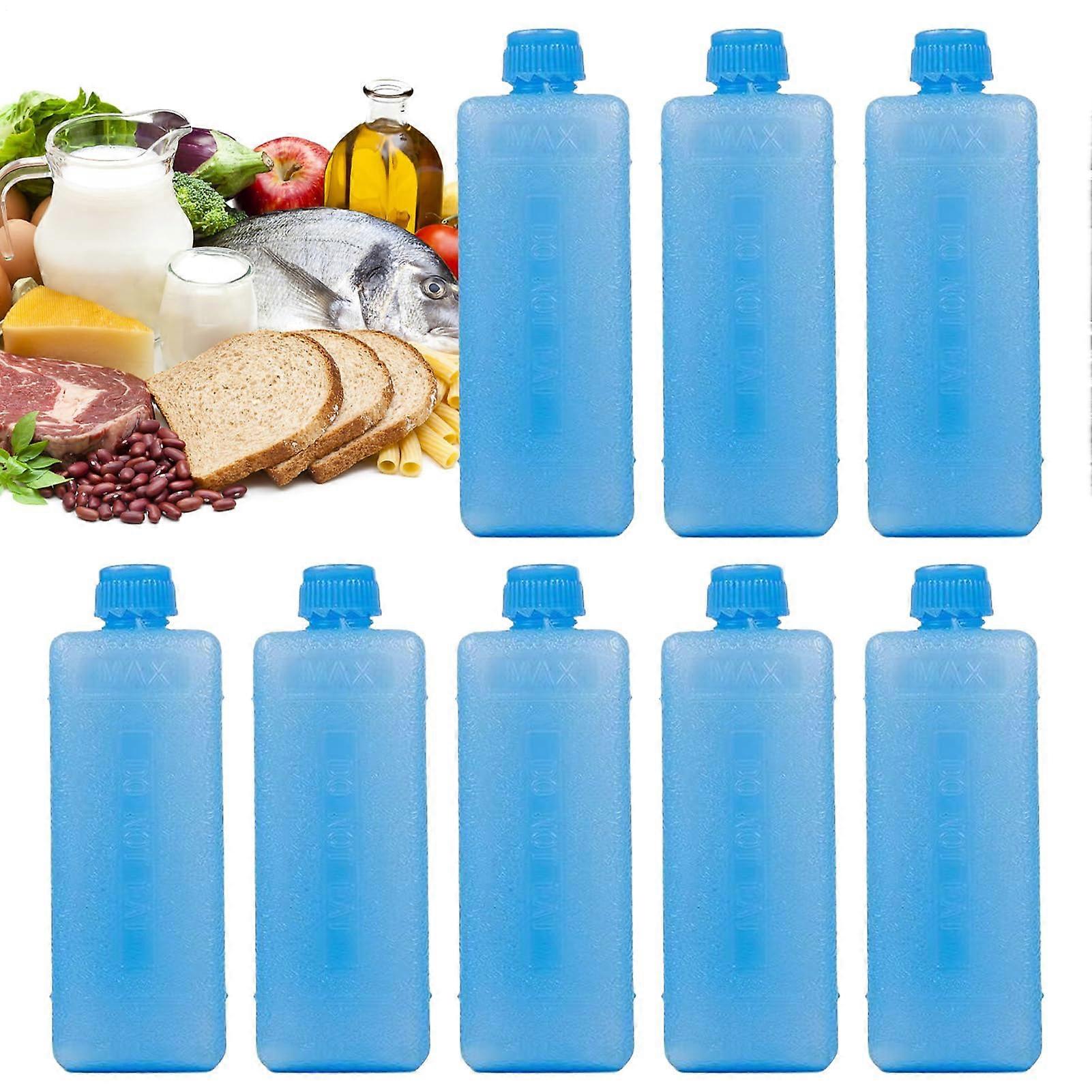 Reusable ice packs for coolers, durable, extra cold, 8 pieces, refrigerator freezer