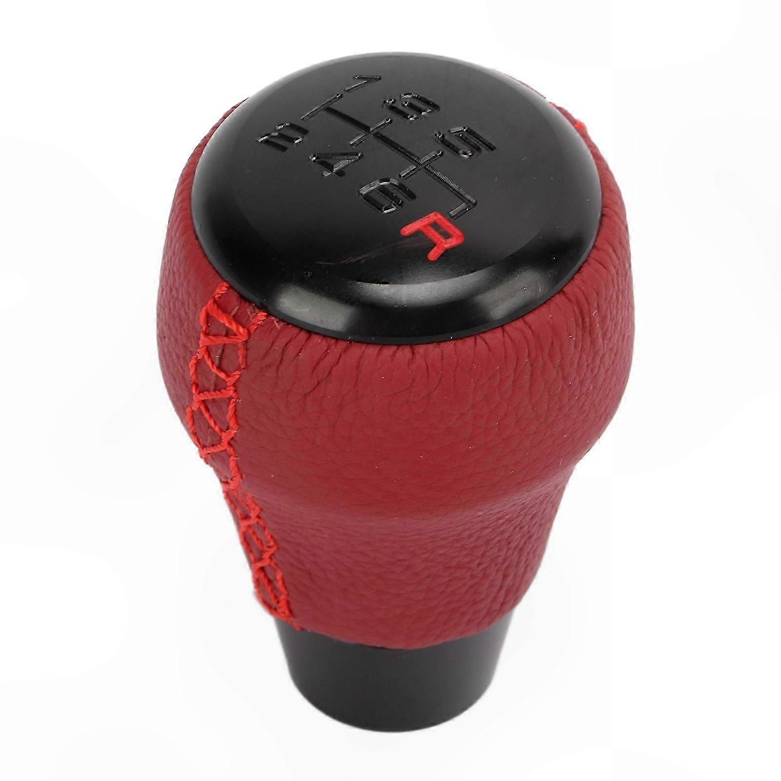 6-Speed Gear Shift Knob, Manual Shifter Handle, Artificial Leather Replacement for Civic Type R 2017-2019