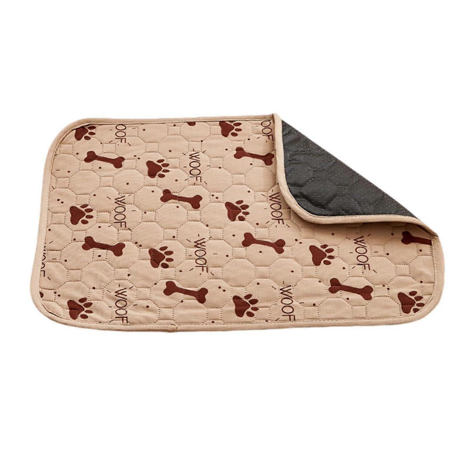 Dog Training Absorbent Extra Soft Quick Dry Washable Cat Urine Mat Khaki XL