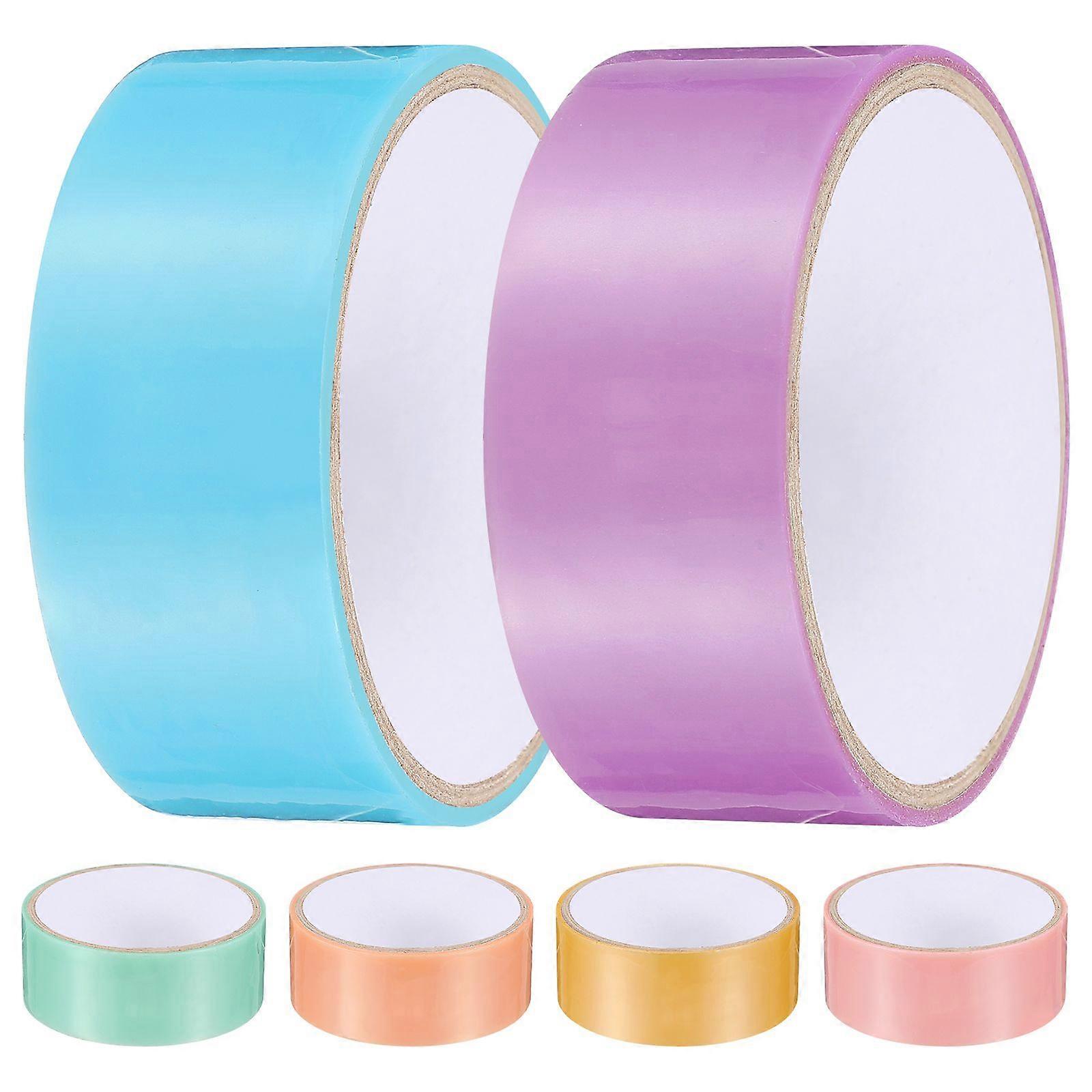 6 Rolls of Adhesive Tapes Colored Tapes DIY Sticky Tapes Colored Sticky Ball Tapes Relaxing Tapes