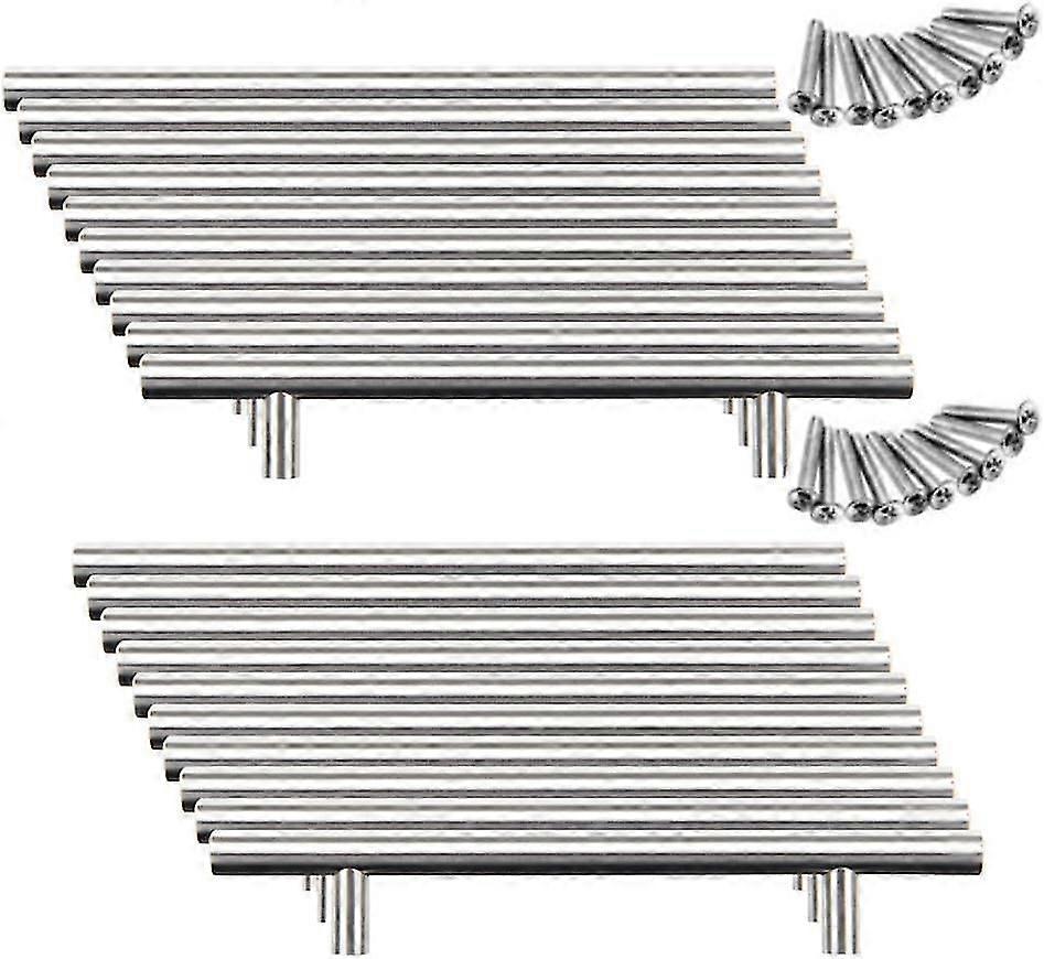 20 قطعة مقبض باب خزانة المطبخ ، مقبض من الفولاذ المقاوم للصدأ (128 مم ثقب الملعب)