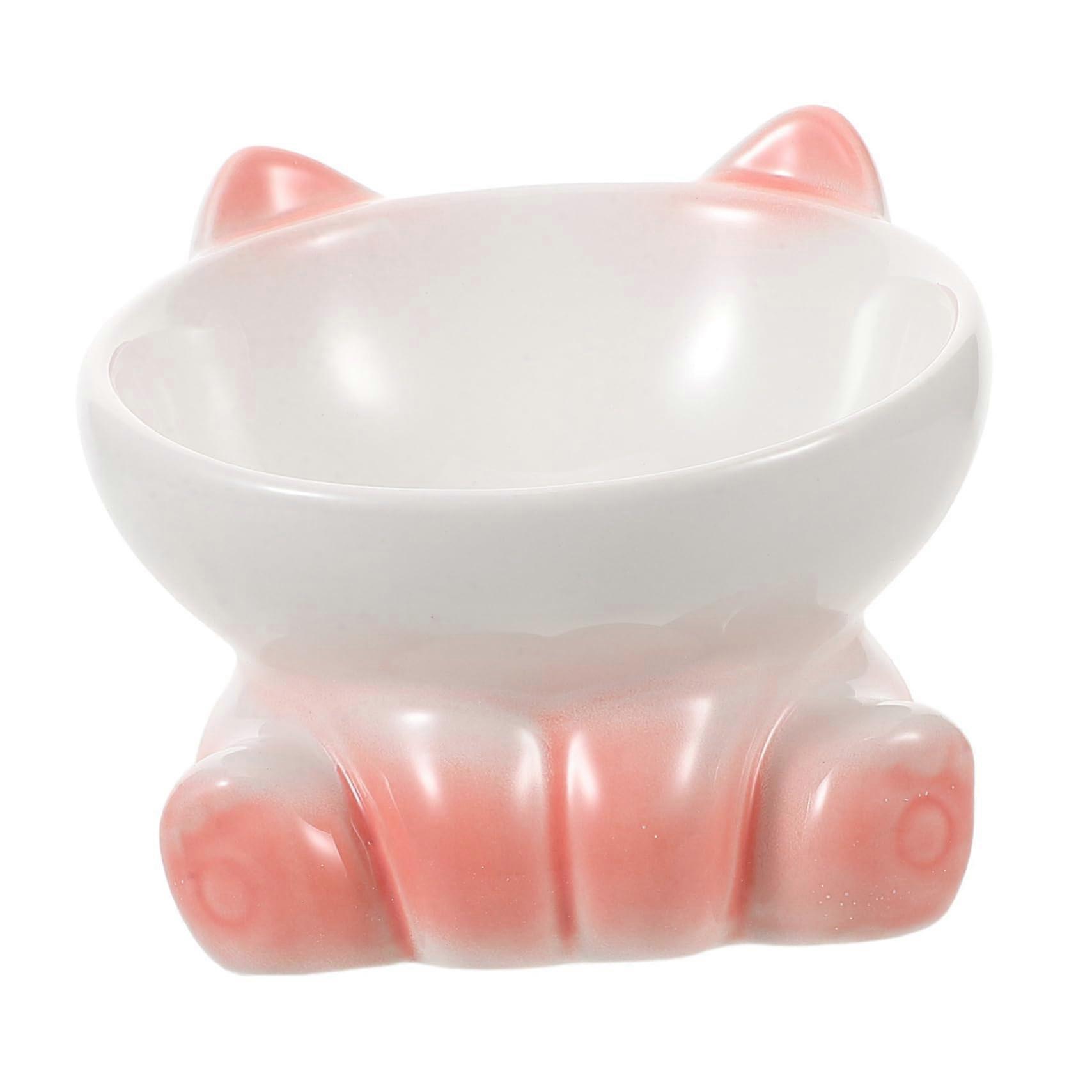 Tilted Pet Food Dish for Cats and Small Dogs - Easy to Clean, Sanitary Design, Non-Slip Base, Height Adjustable Feeding Station