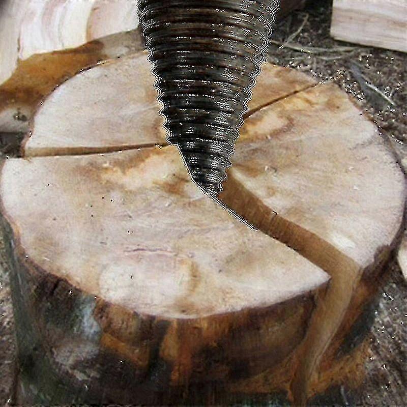 32mm Log Splitter Set - 4-Piece Wood Drill Bit with Hexagonal Post for Easy Splitting