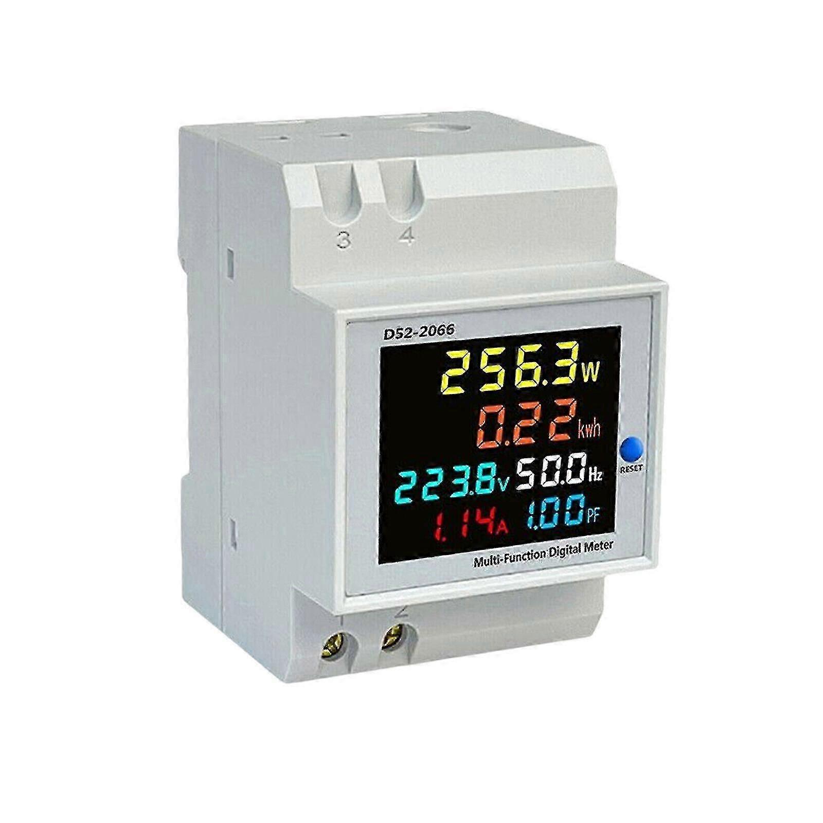 Ac 40-300v/250-450v Ac Meter Power Meter Din Rail Power Meter 100a