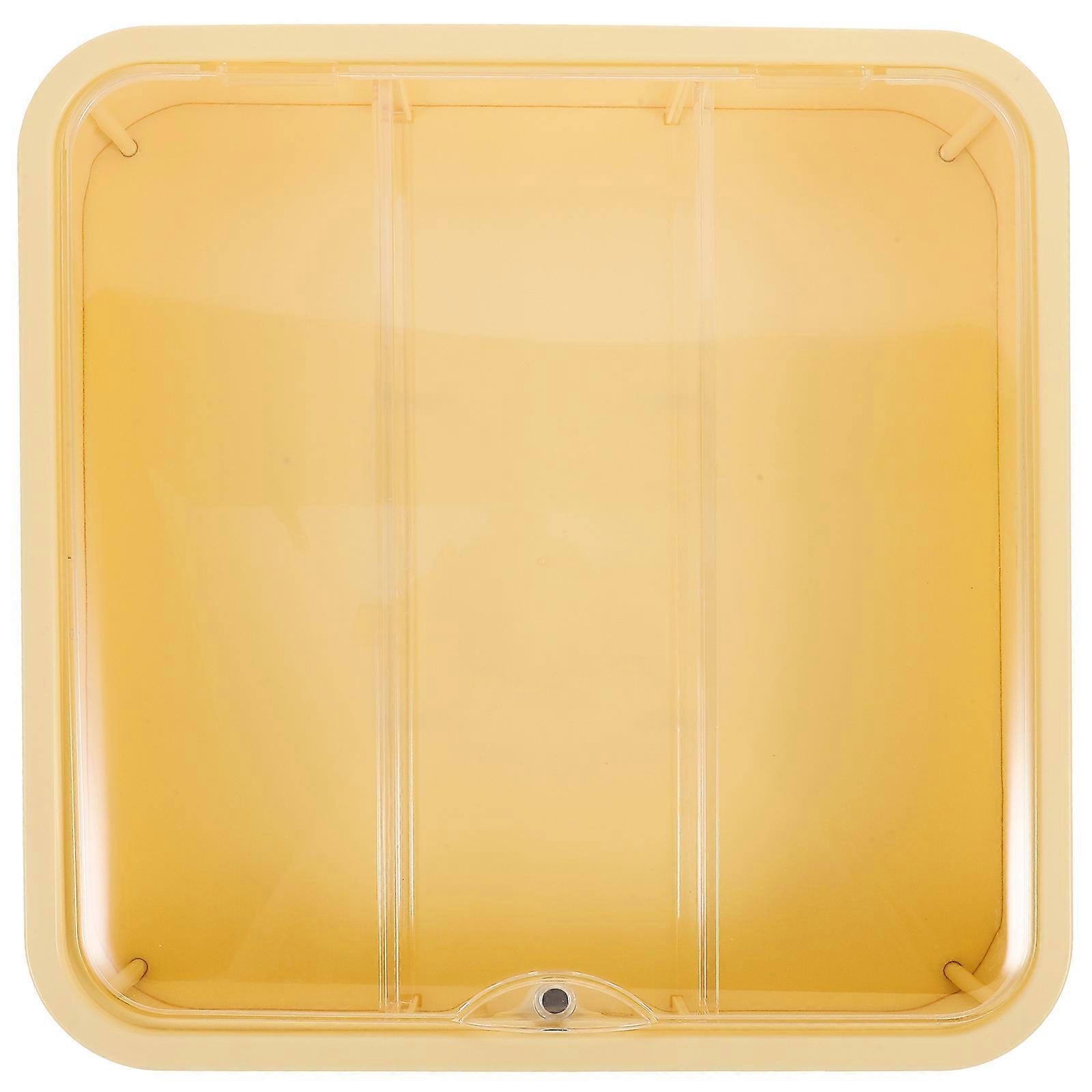 Figure Display Box Small Display Case for Families with Children Plastic Yellow Protection Dust-Proof 1Pcs