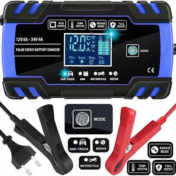 Automatic intelligent charger, suitable for multiple types of batteries, with winter and summer charging modes