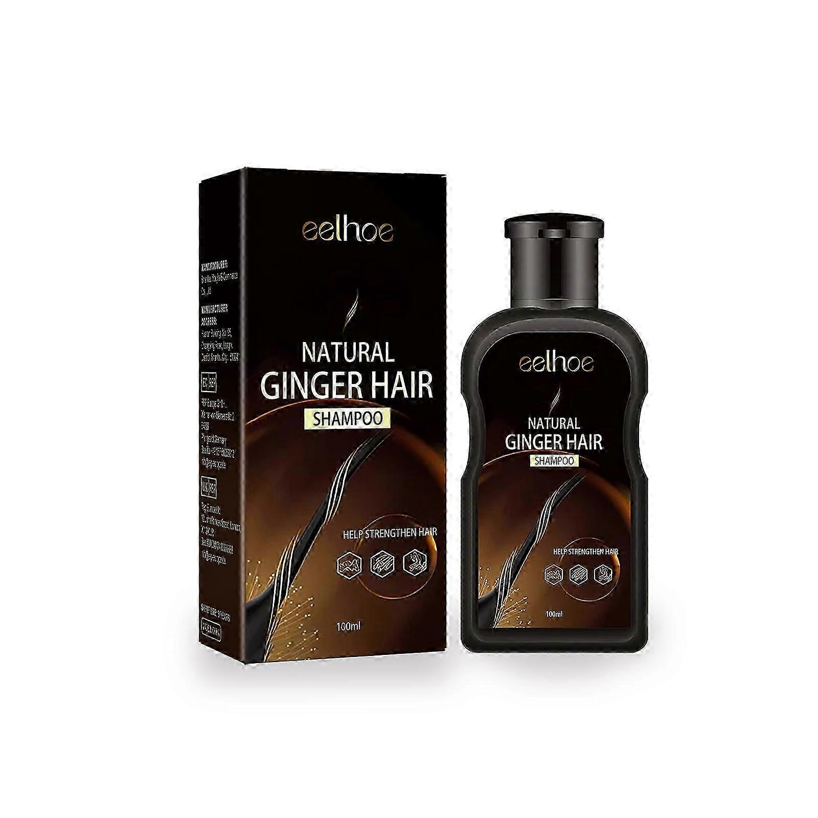 Le shampooing EELHOE Ginger Hair Care nettoie en douceur le cuir chevelu, prévient la chute des cheveux, renforce et solidifie les cheveux noirs naturels