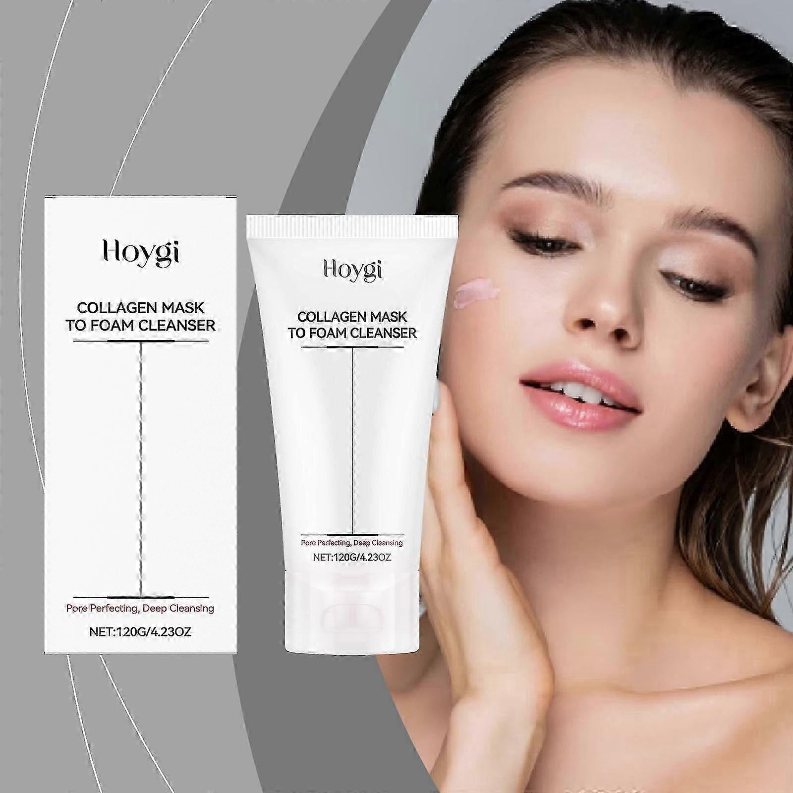 Hoygi collagen moisturizing cleanser gently cleanses the face, leaving it hydrated, delicate, and smooth. Daily care for the skin