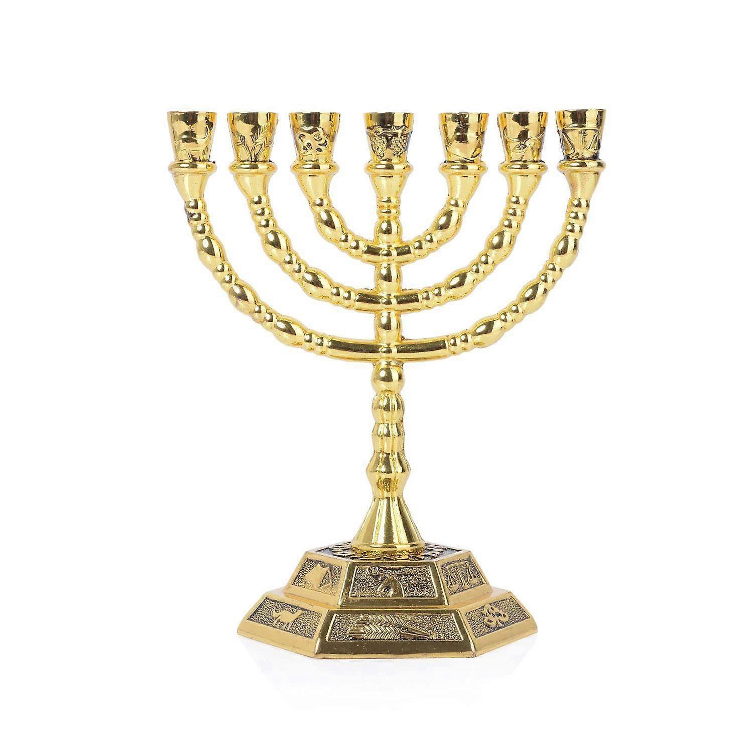 Candle Sticks Menorah 7 Branches Menorah Metal Religious Menorah Temple Candle Holder