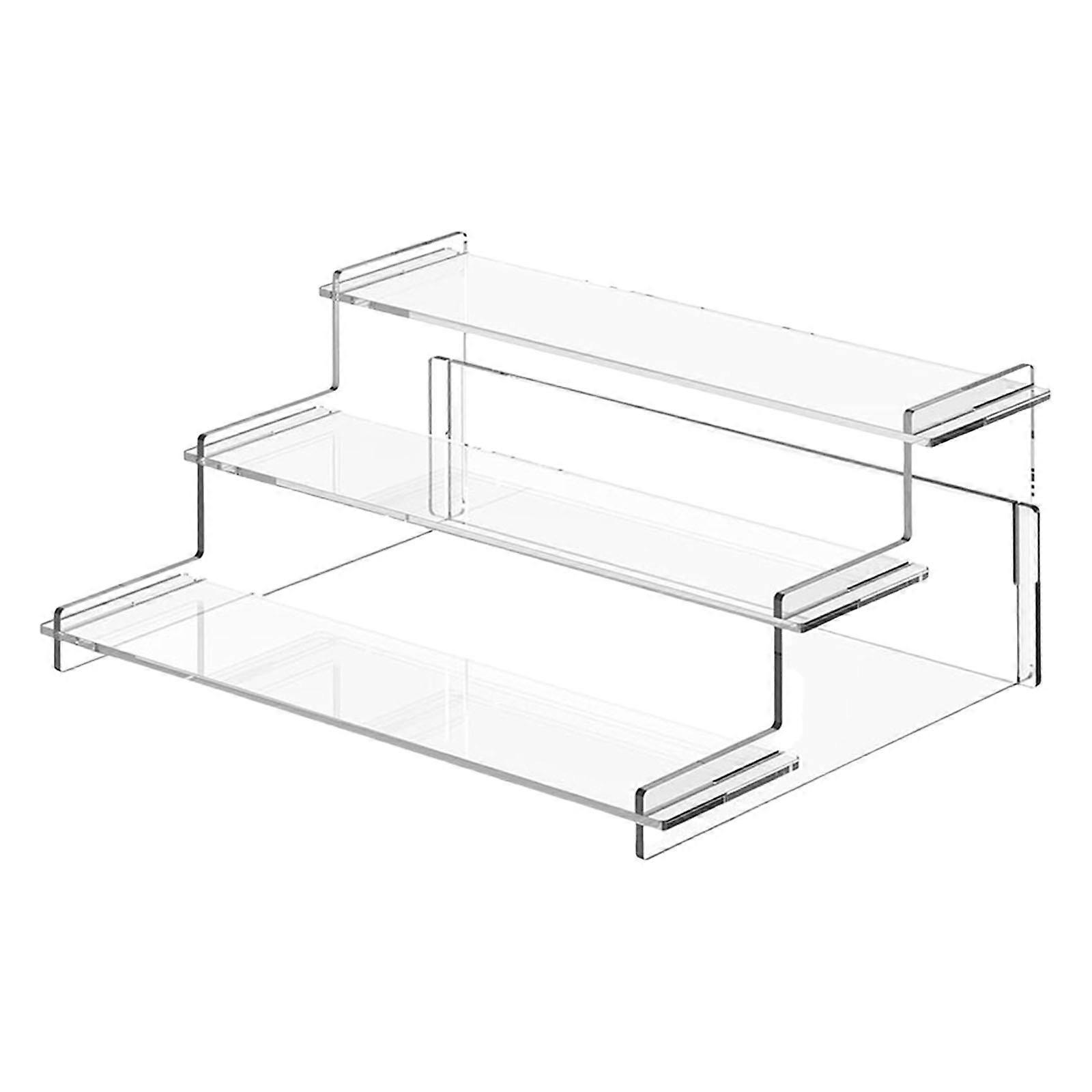 Sturdy Scratch Resistant 3 Layer Clear Organizers Decorative Shelf For Vanity Table Essential  S