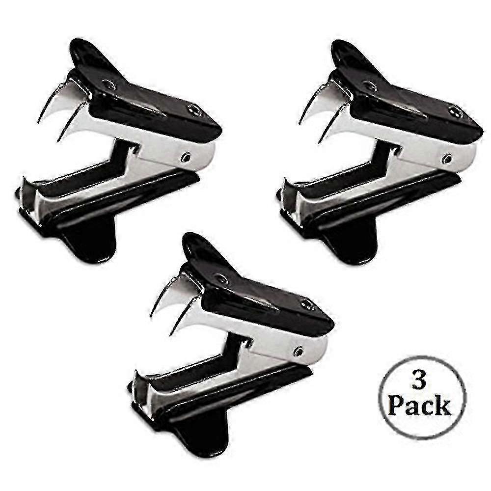 3 Pack Staple Remover With Steel Jaw, Lightweight Stapler Remover