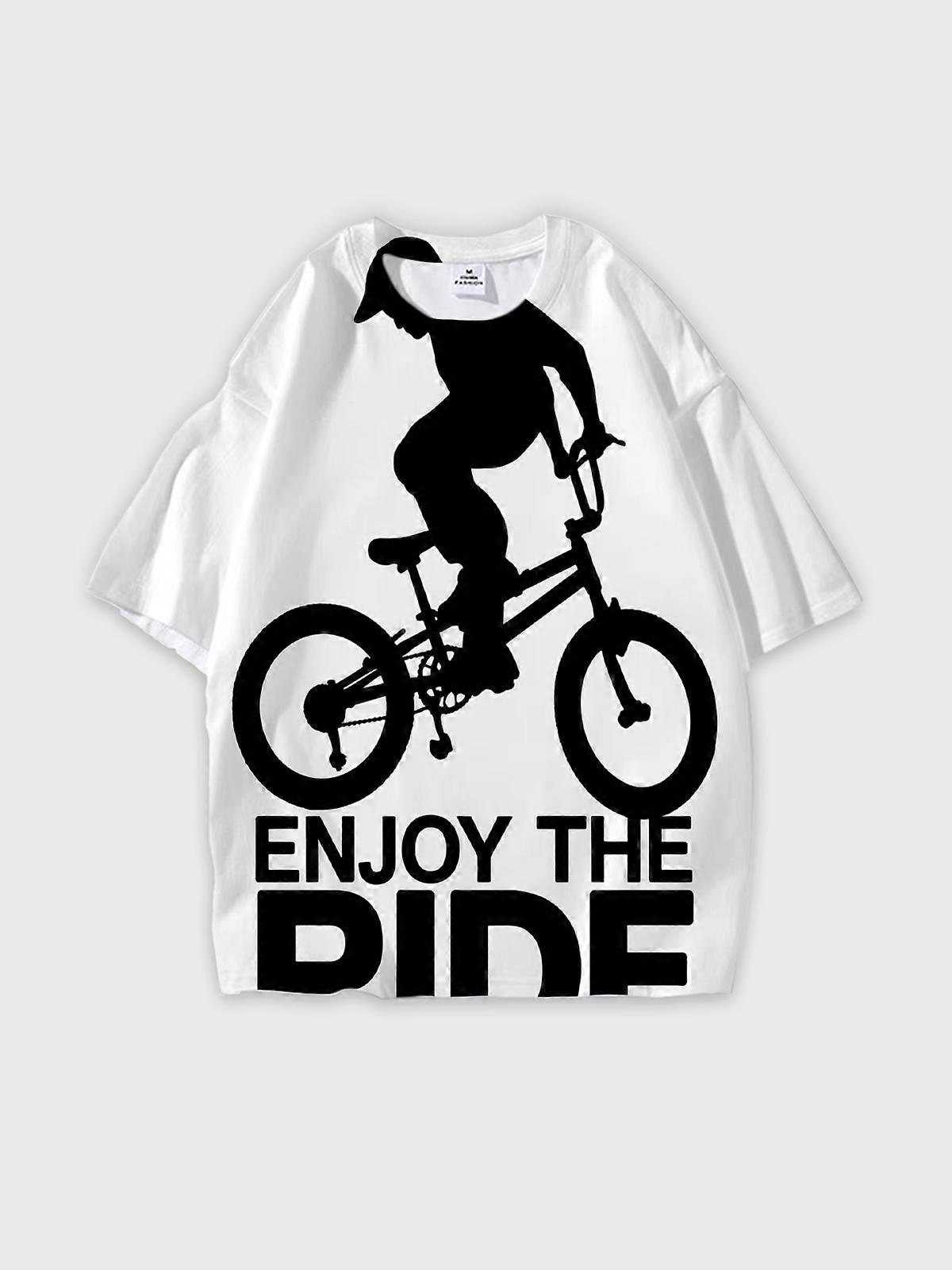 T-Shirt Short Sleeve Round Neck, Summer Casual Loose Graphic Tee, Unisex Pattern U2257