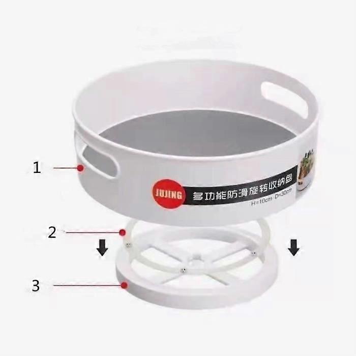 Plastic Spice Rack Turntable - Cupboard Organizer - 22.8cm