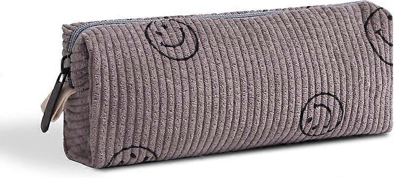 Smiling face pencil case, 19.5*6.5*5.5cm, large capacity and foldable