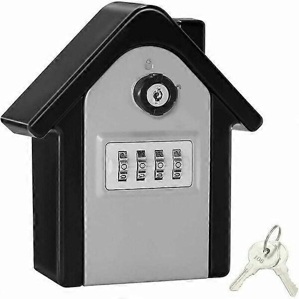 Wall-mounted password key box, large capacity with dual unlocking methods, waterproof and durable