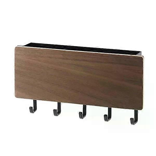 Wooden key rack, 5 hooks, can hang multiple items and easy to install