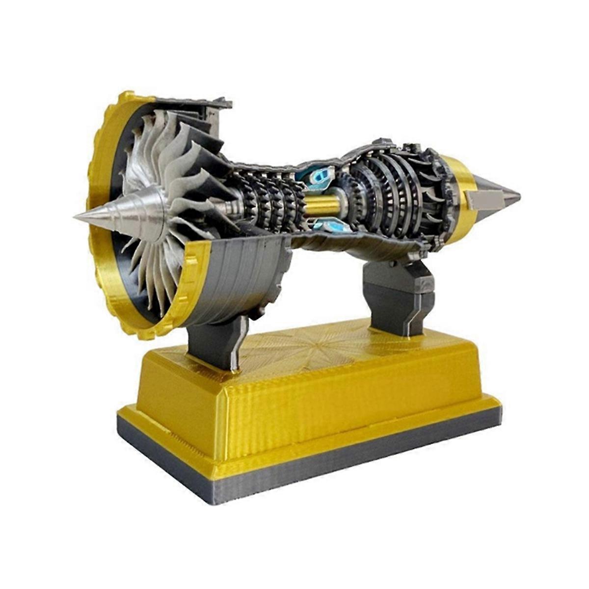 Trent900 Aircraft Turbofan Engine Model High-Performance Turbofan Engine Model Miniature Engine Toy Model Yellow