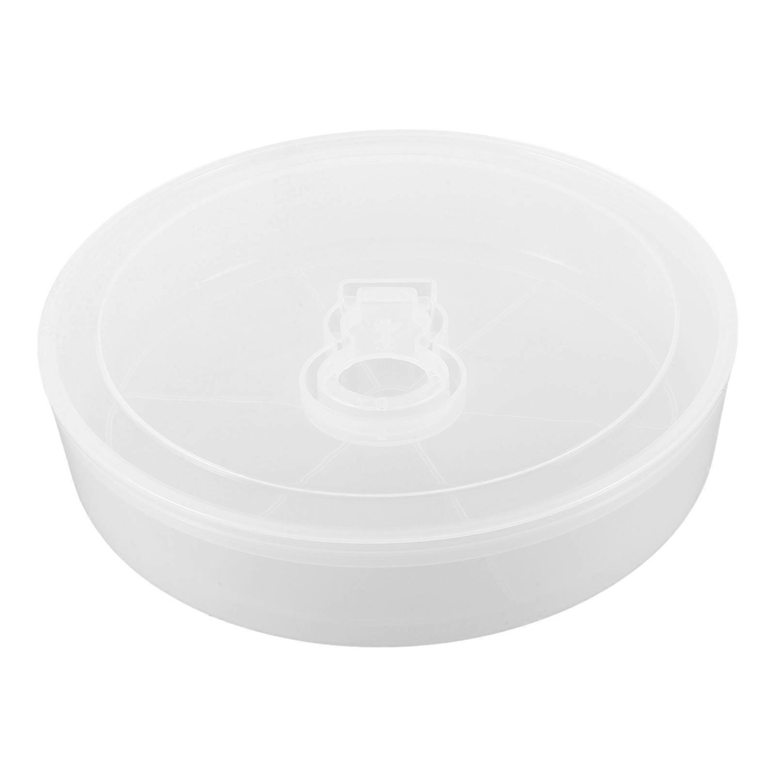 Transparent PP Tea Storage Box with Airtight Lid for Kitchen 5.9 Inch Round Organizer Safe for