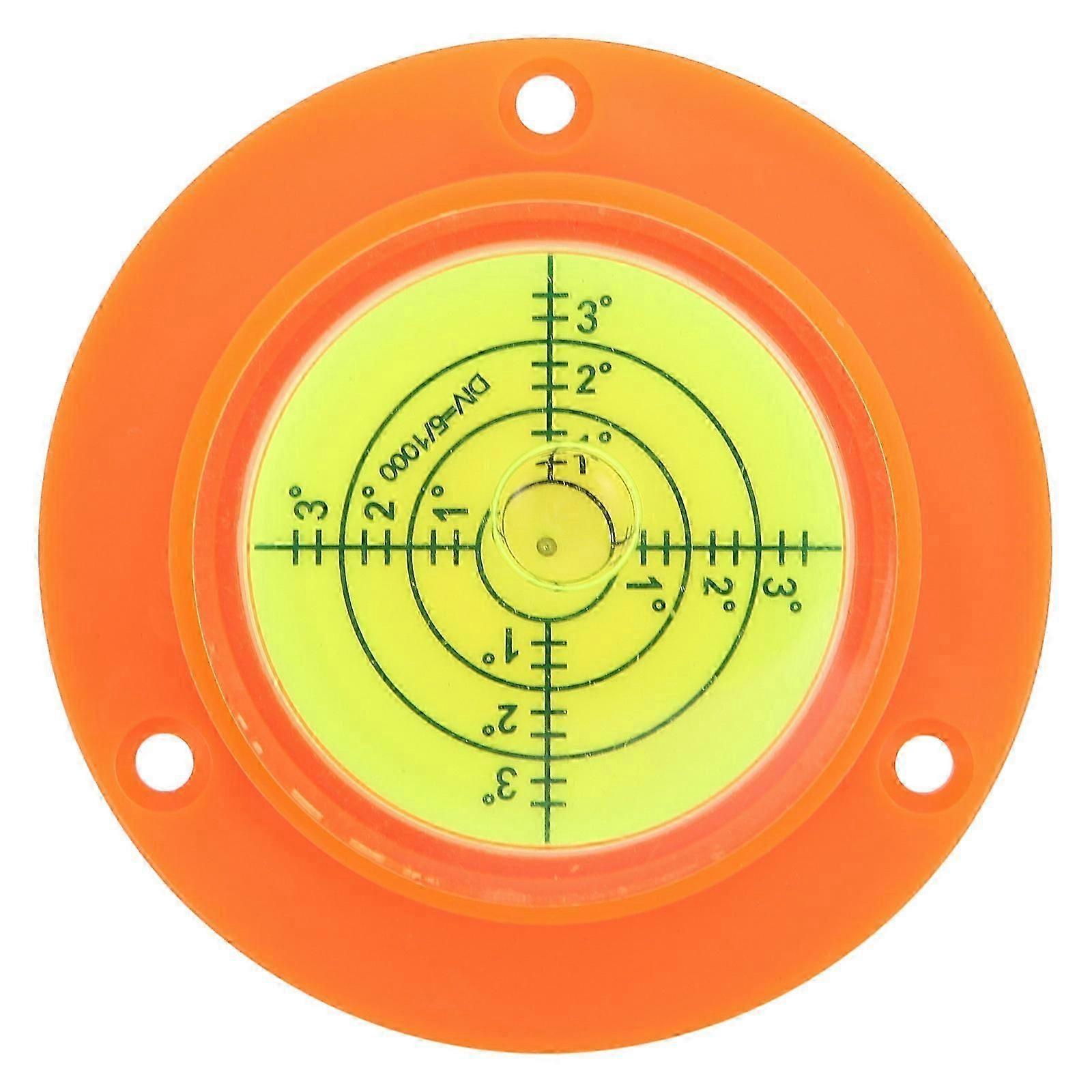 Bubble Level For Measuring Circular Shaped Leveling Tool For Photography Orange 2.36X2.36X0.59in 1Set