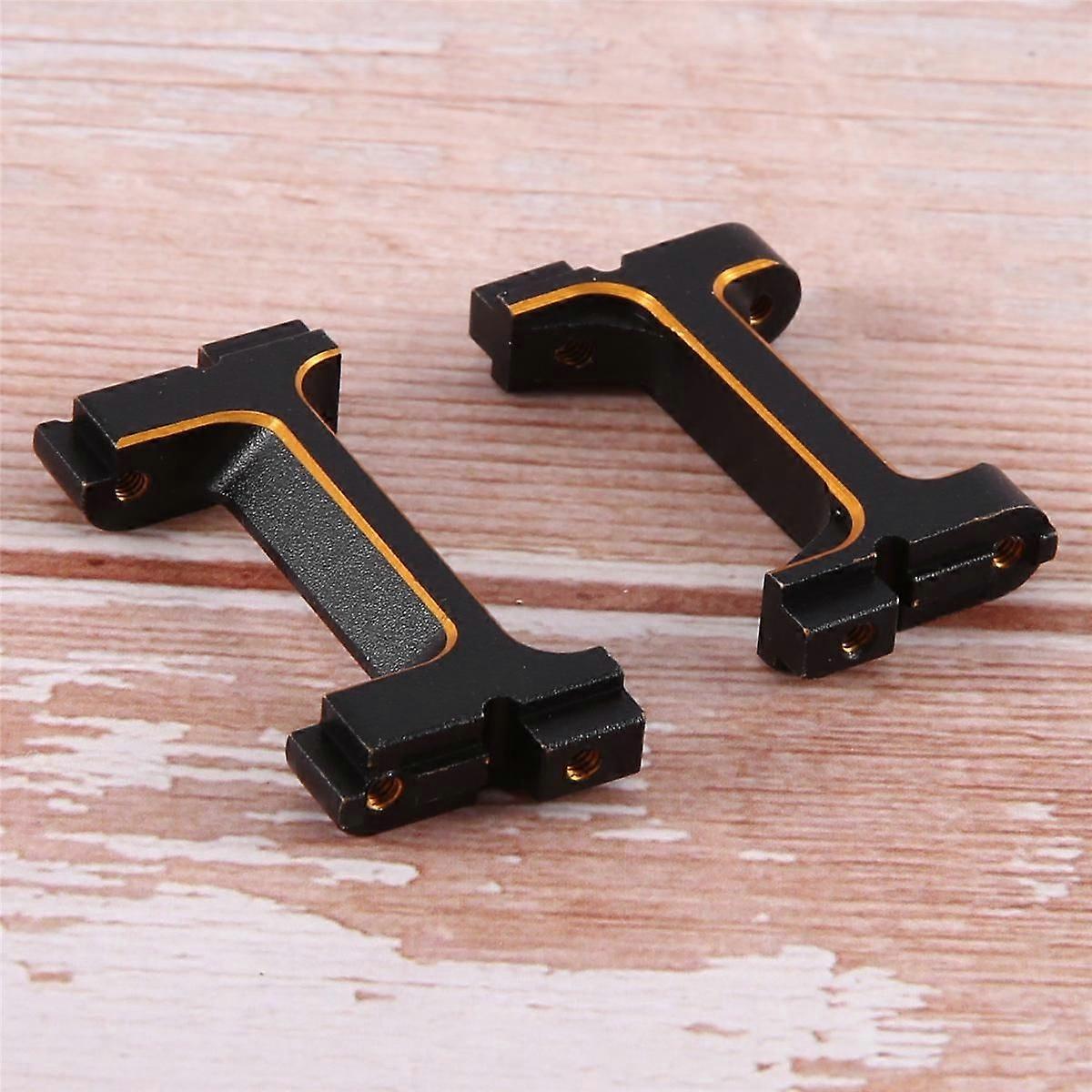 Brass Black Coating Front Rear Bumper Servo Mounts Bumper Protective Stand for 1/18 TRX4M RC Crawle