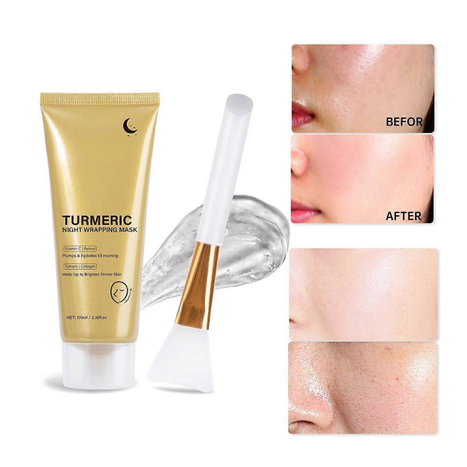 Turmeric Wrapping Peel Off Mask - Nourishes Dull Uneven With Hydrolyzed For Glowing And Improved Elasticity FYLE8147