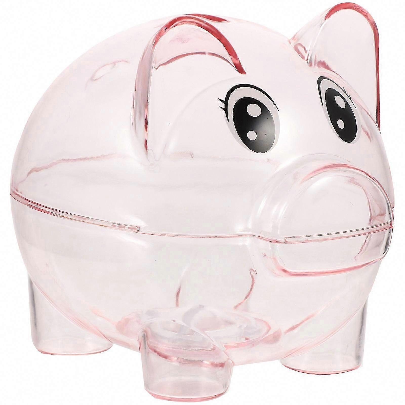 Clear Money Box for Savings Habits Development, Table Decoration, 2Pcs