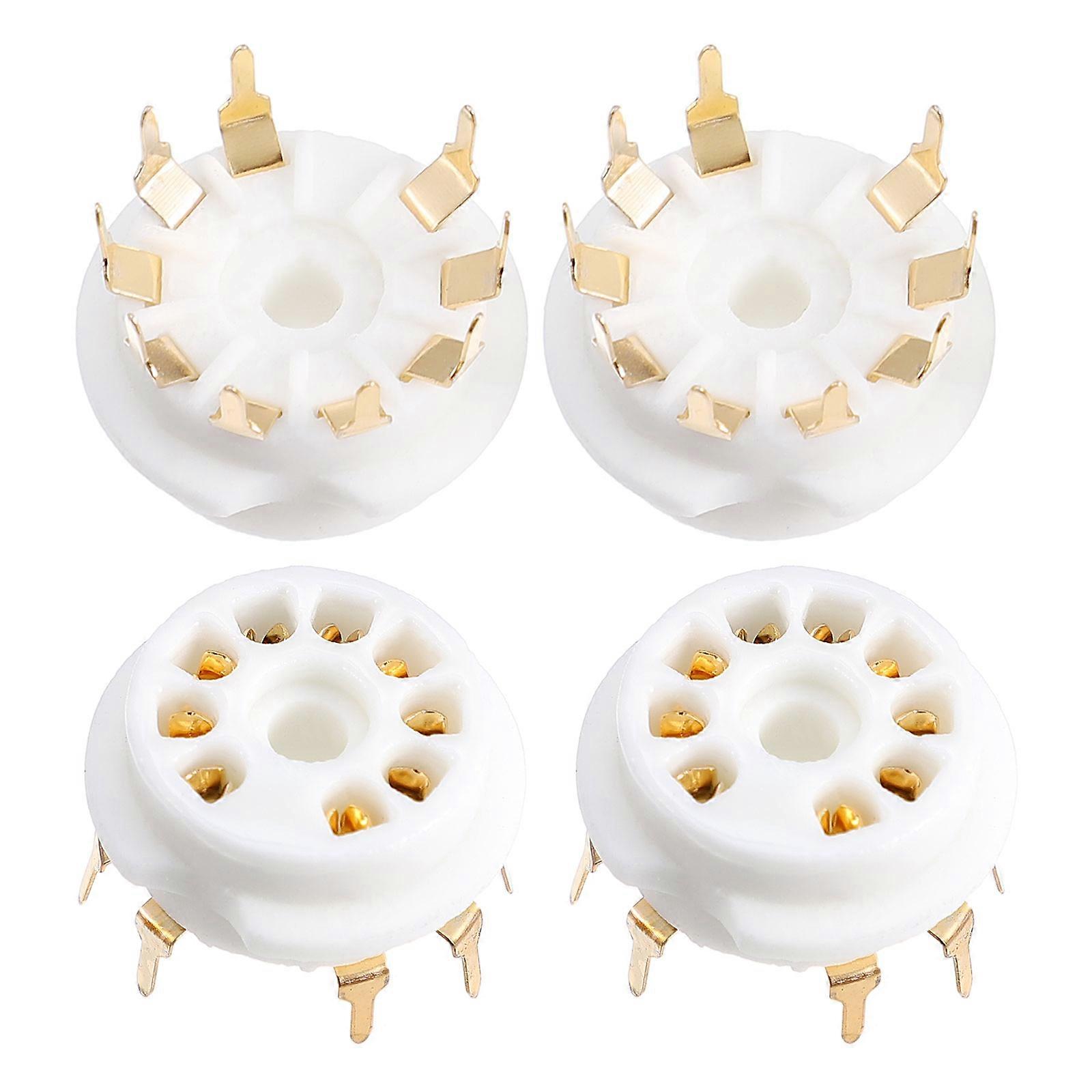4pcs 9 Pin PCB Vacuum Tube Socket Practical Electronic Tube Socket