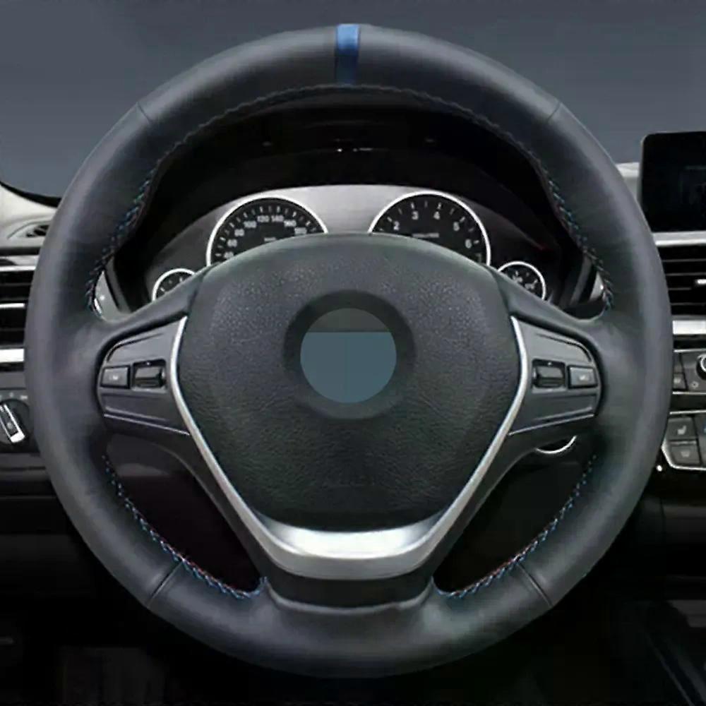 Non-slip Black Artificial Leather Car Steering Wheel Cover Suitable for BMW F20 2012-2018 F45 2014-2018 F30 F31 F34 2013-2017 F32 F33 F36