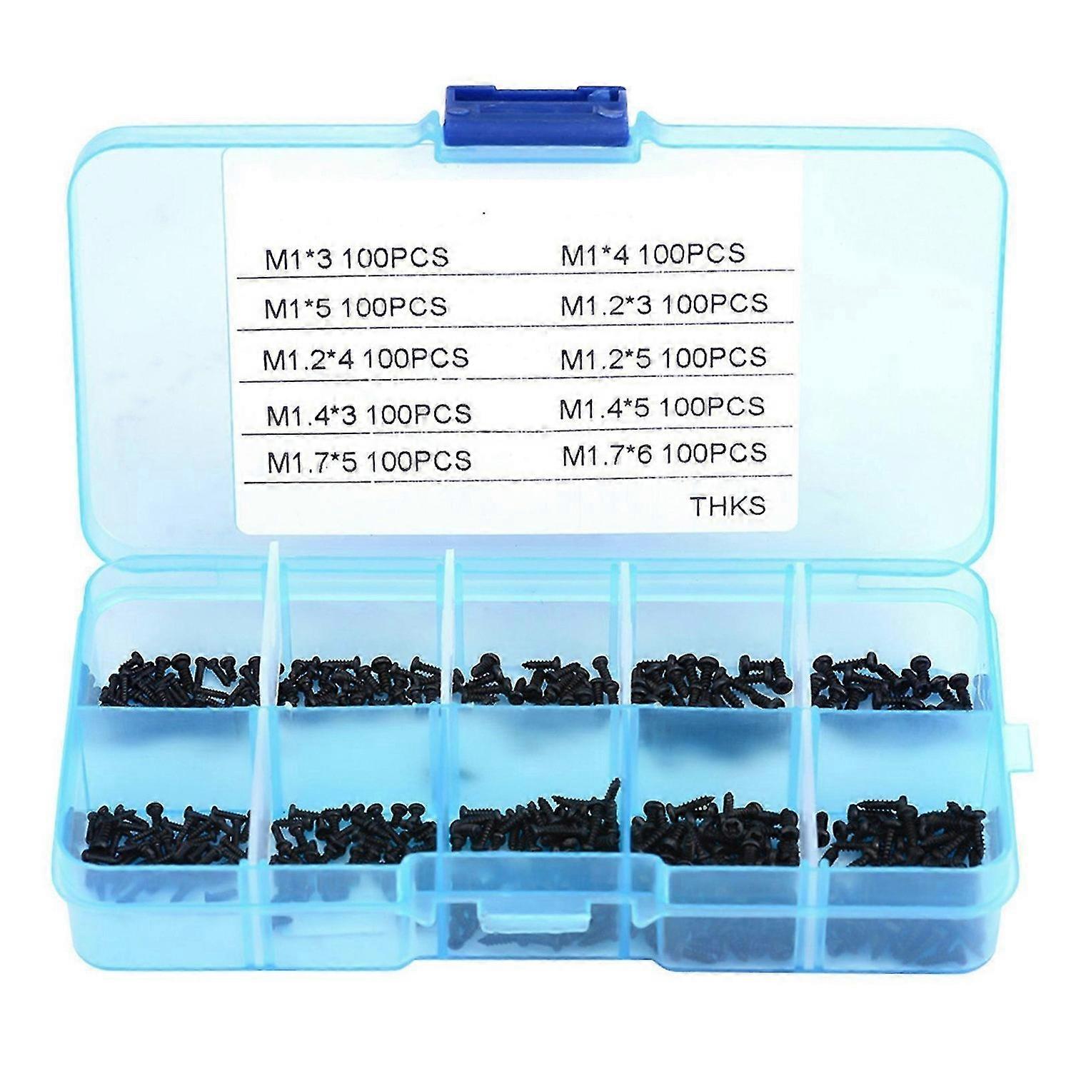 High quality 1000pcs black micro screws