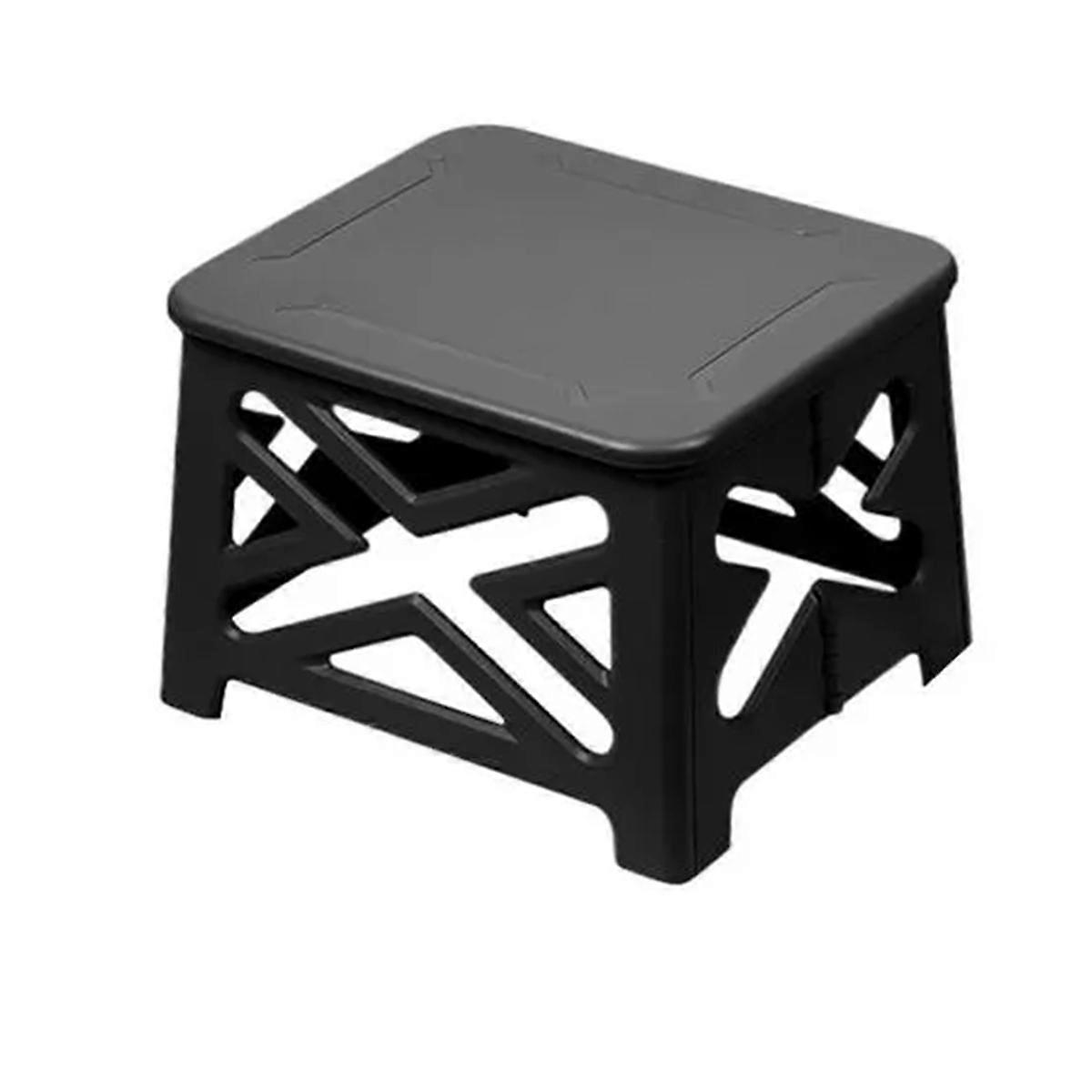 Portable Folding Toilet with Lid Multifunctional Truck Toilet Black