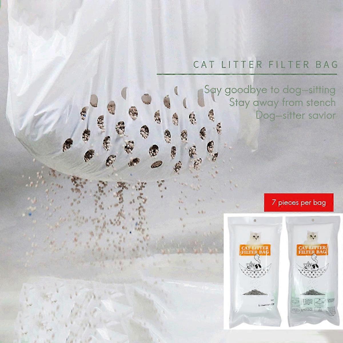 Large Litter Box Liners NonStick Sifting Smooth Quick Cleaning Waste Bags with Drawstring Large Poop